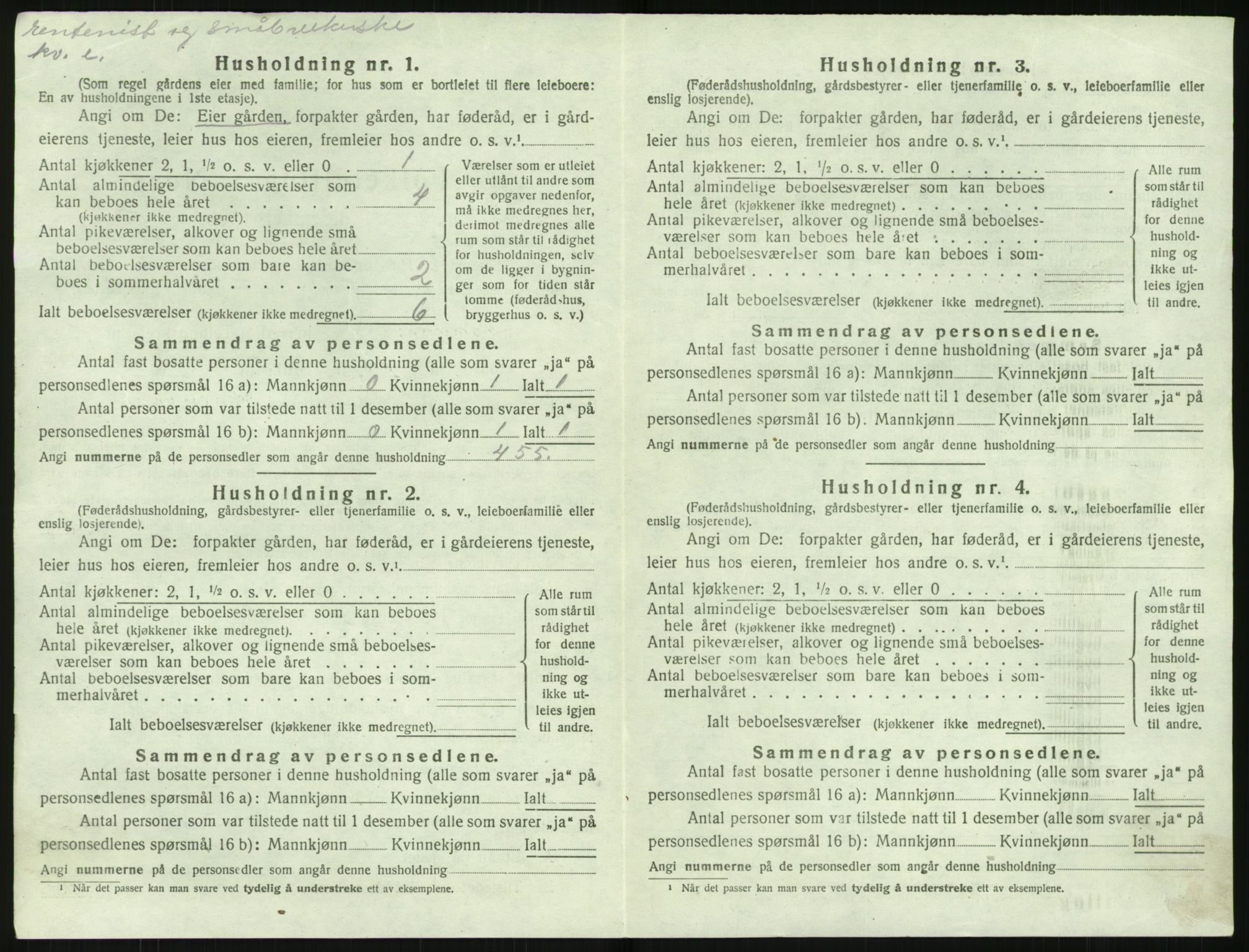 SAK, 1920 census for Stokken, 1920, p. 213