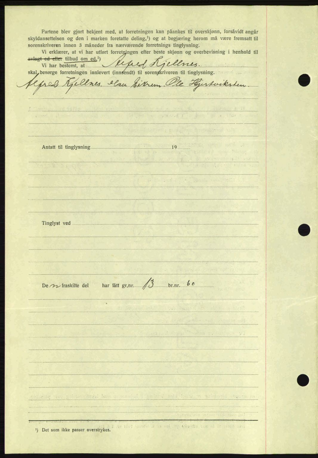 Romsdal sorenskriveri, AV/SAT-A-4149/1/2/2C: Mortgage book no. A7, 1939-1939, Diary no: : 2361/1939