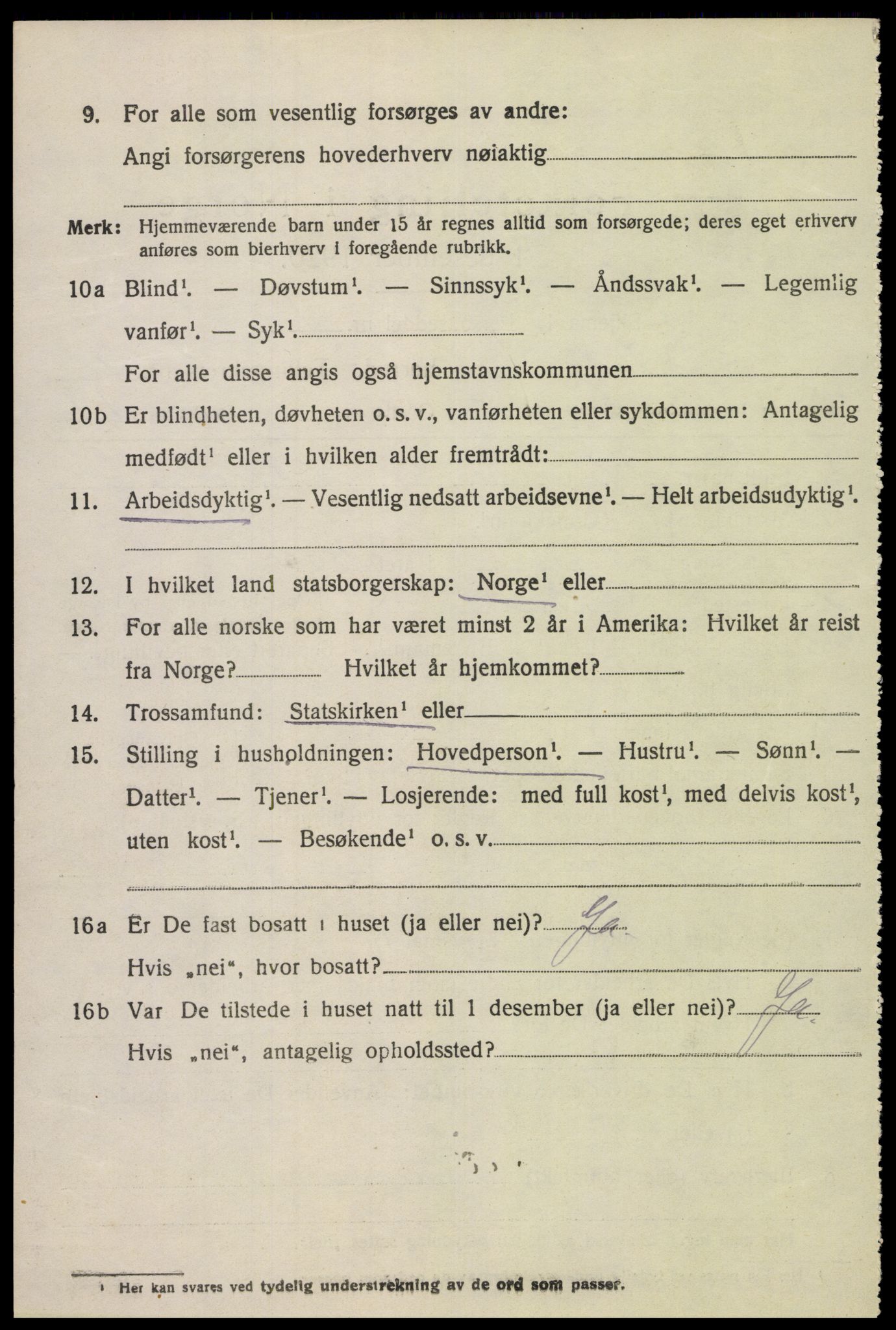 SAK, 1920 census for Lista, 1920, p. 4414