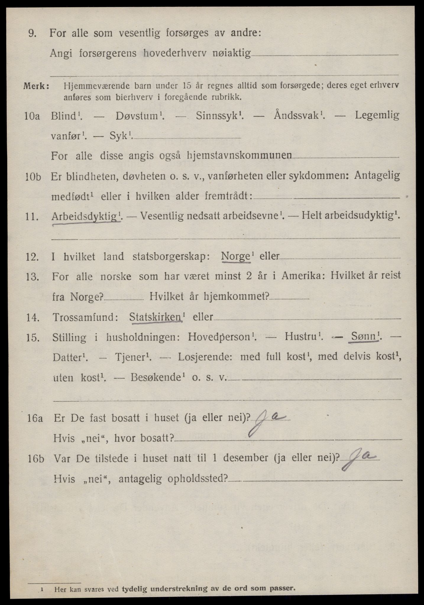 SAT, 1920 census for Stordal, 1920, p. 1631