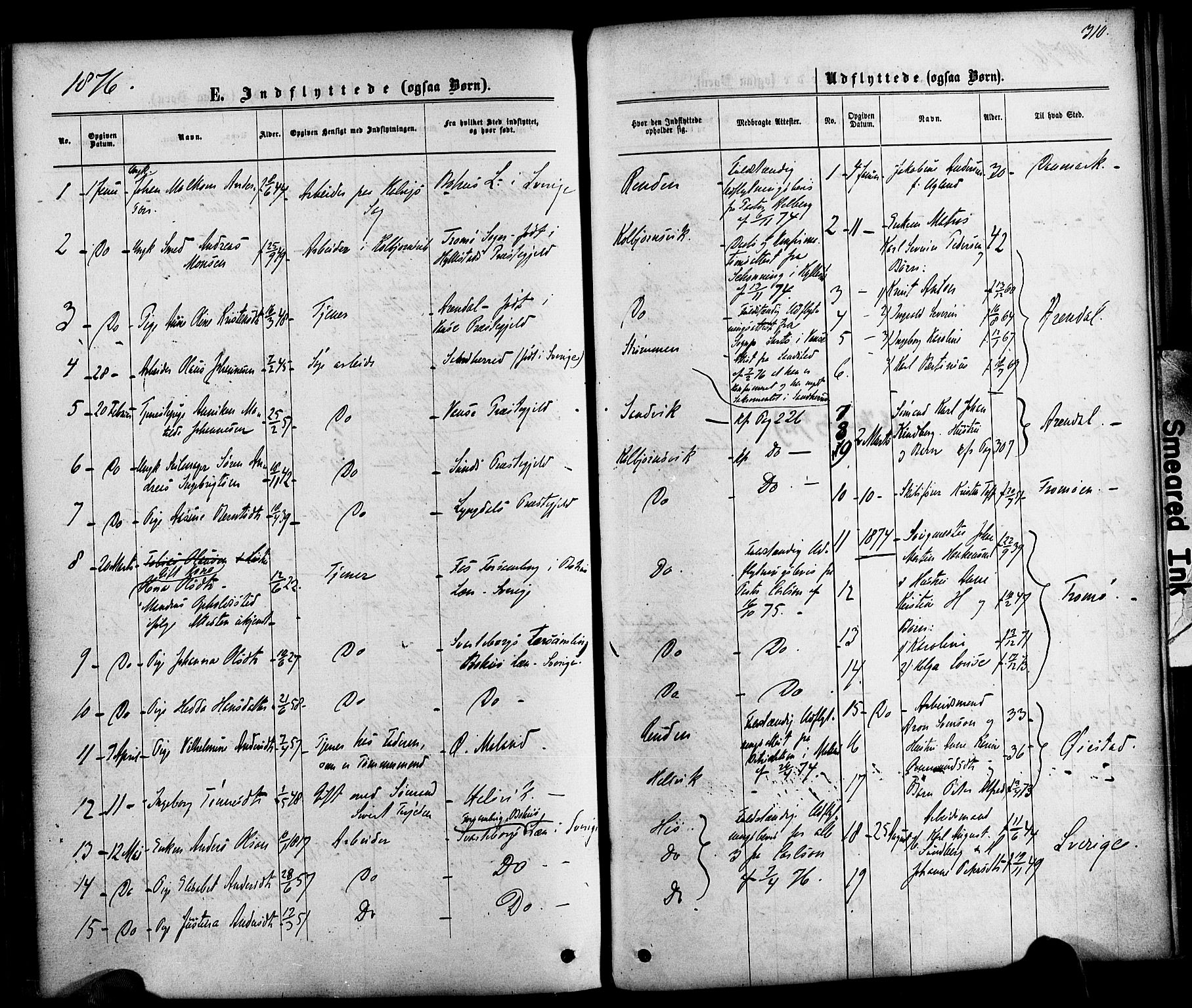 Hisøy sokneprestkontor, SAK/1111-0020/F/Fa/L0002: Parish register (official) no. A 2, 1872-1880, p. 310