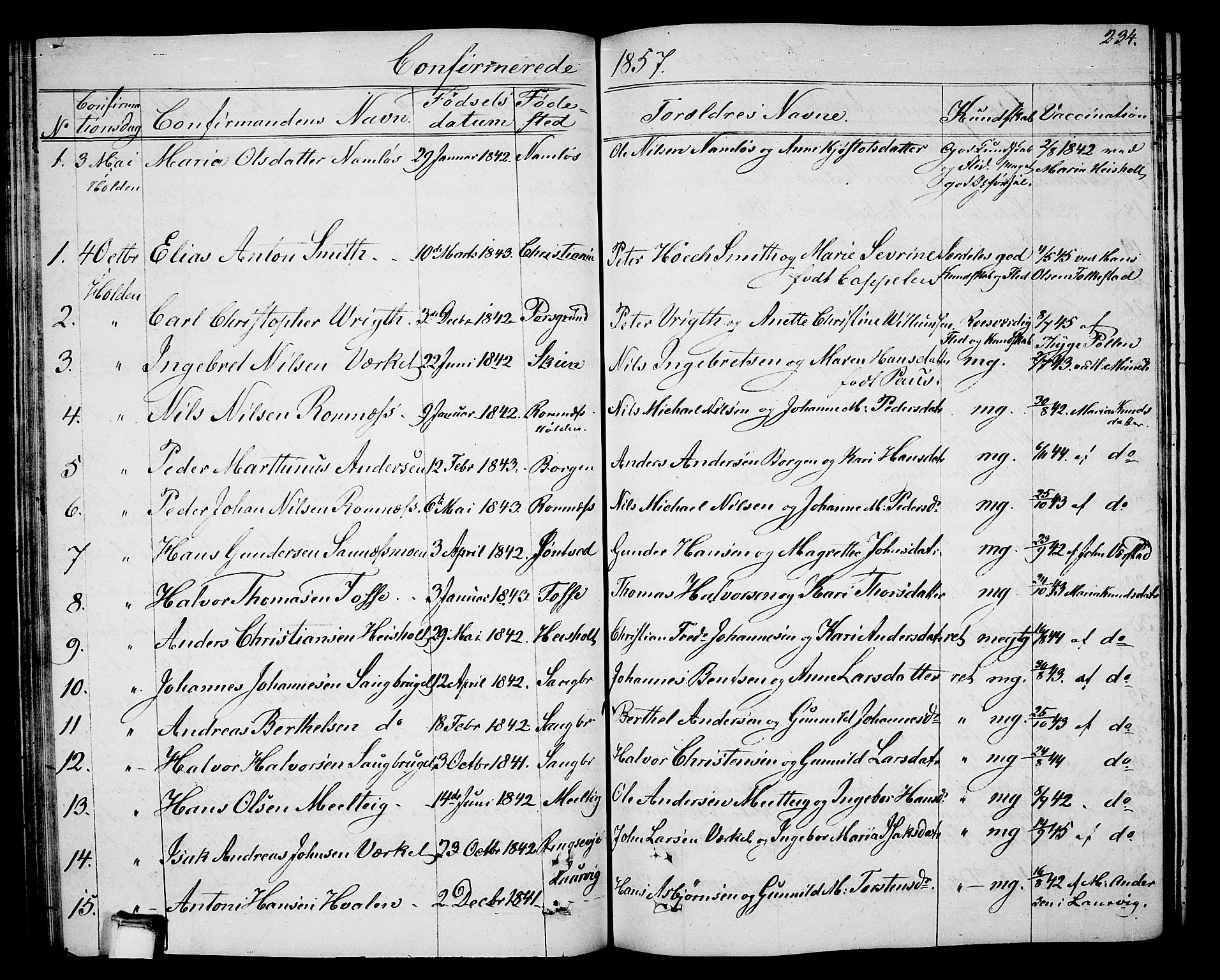 Holla kirkebøker, SAKO/A-272/G/Ga/L0003: Parish register (copy) no. I 3, 1849-1866, p. 234