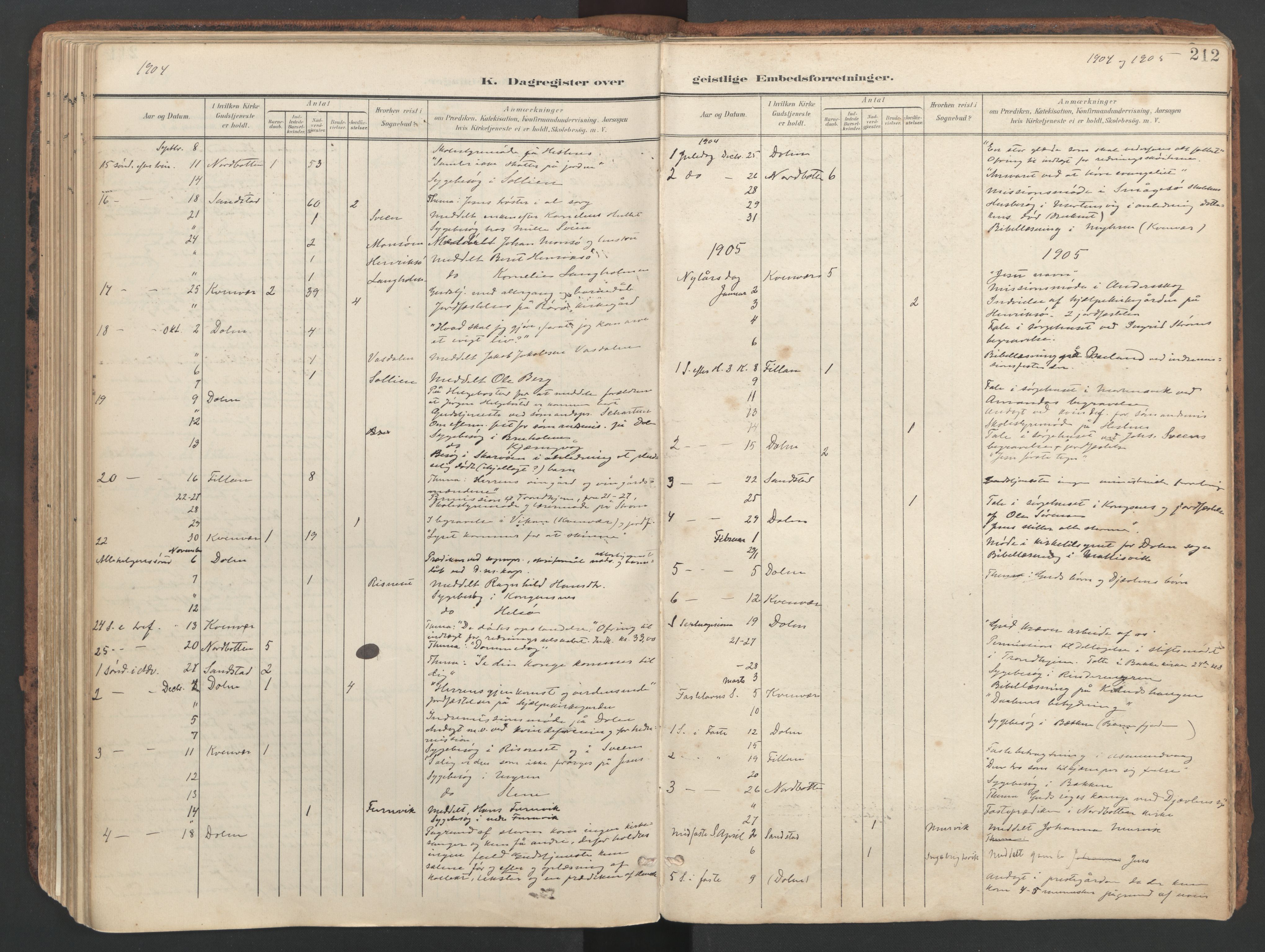 Ministerialprotokoller, klokkerbøker og fødselsregistre - Sør-Trøndelag, AV/SAT-A-1456/634/L0537: Parish register (official) no. 634A13, 1896-1922, p. 212