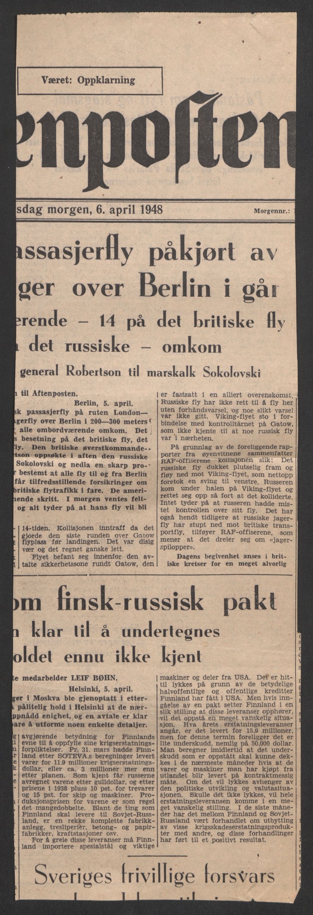 Forsvaret, Forsvarets krigshistoriske avdeling, AV/RA-RAFA-2017/Y/Yb/L0101: II-C-11-402  -  4. Divisjon., 1946-1948, p. 1023