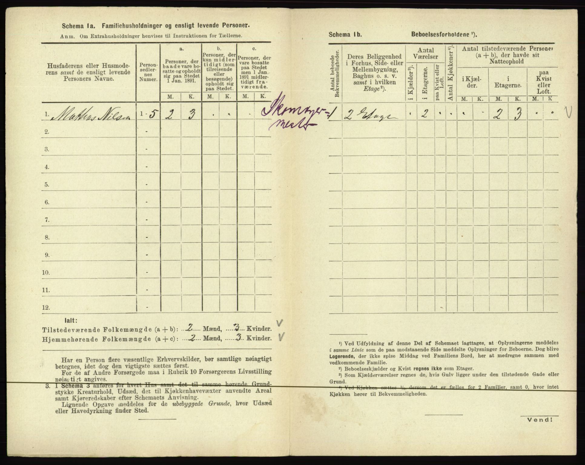 RA, 1891 census for 0501 Lillehammer, 1891, p. 214