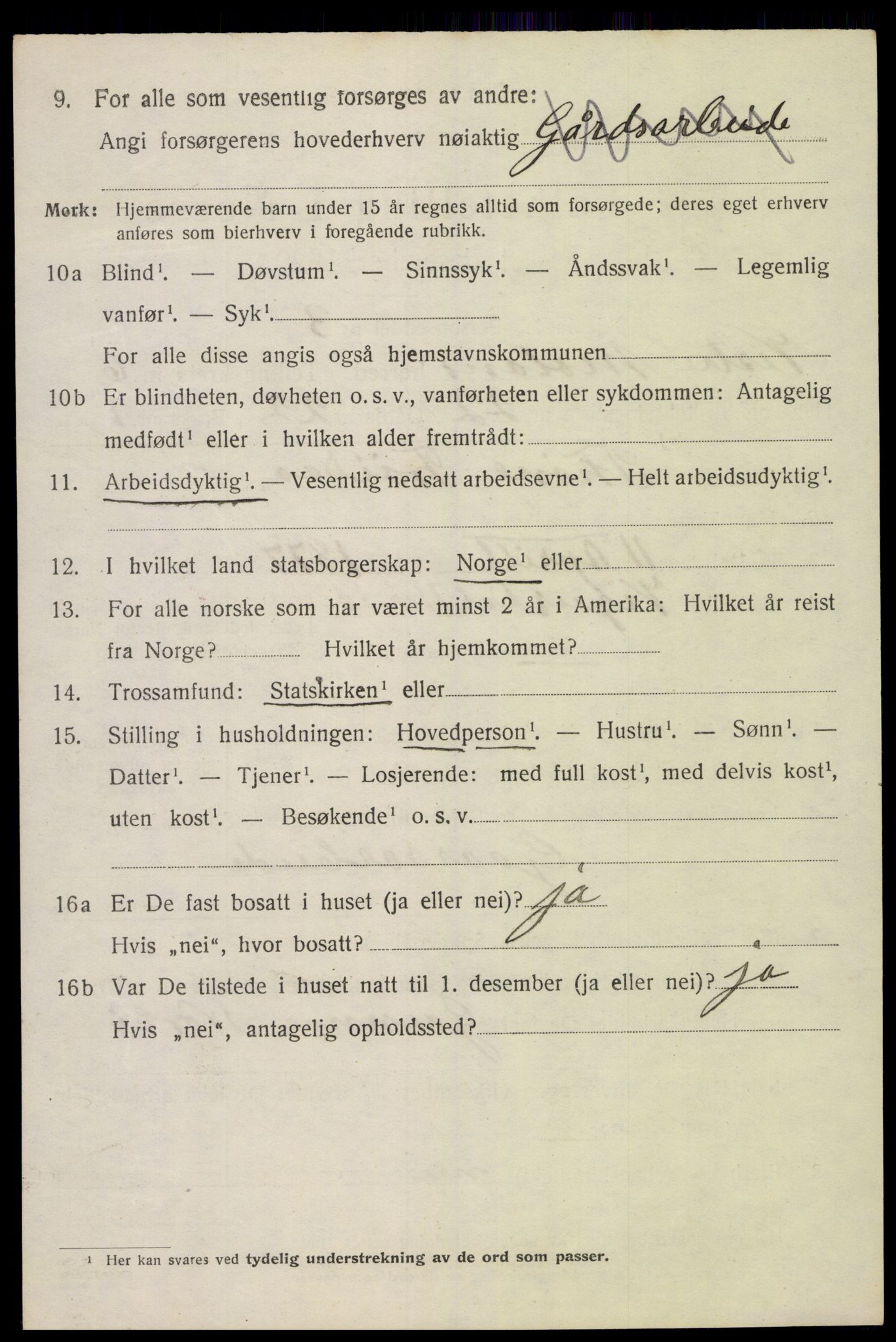 SAK, 1920 census for Vestre Moland, 1920, p. 4762