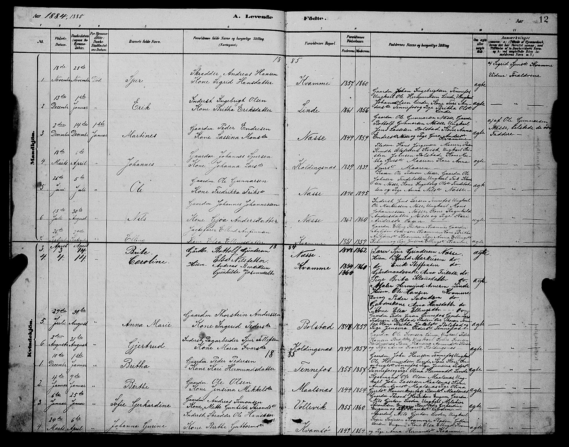 Balestrand sokneprestembete, AV/SAB-A-79601/H/Hab/Habc/L0002: Parish register (copy) no. C 2, 1878-1895, p. 12