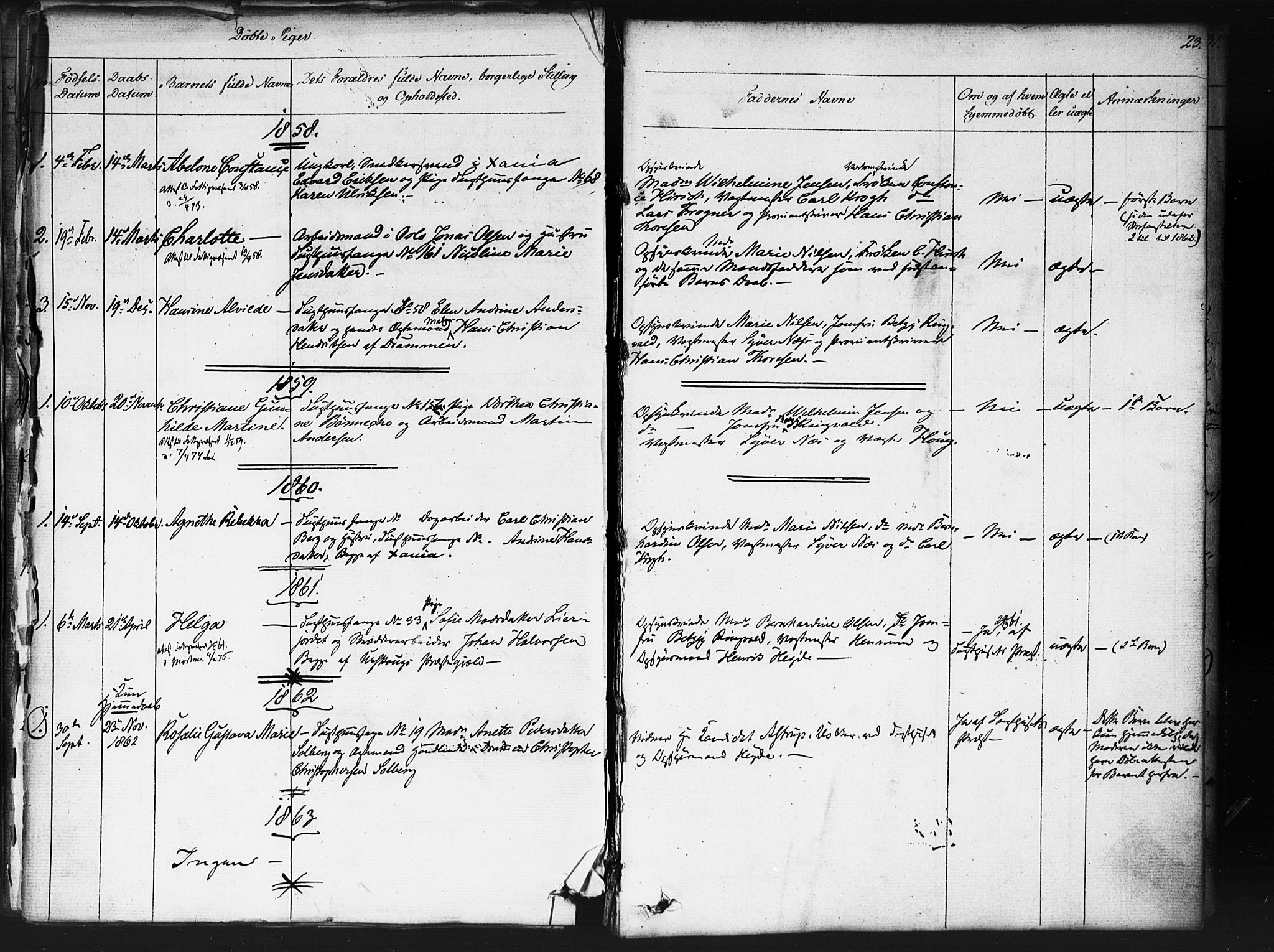 Kristiania tukthusprest Kirkebøker, AV/SAO-A-10881/F/Fa/L0003: Parish register (official) no. 3, 1831-1865, p. 23