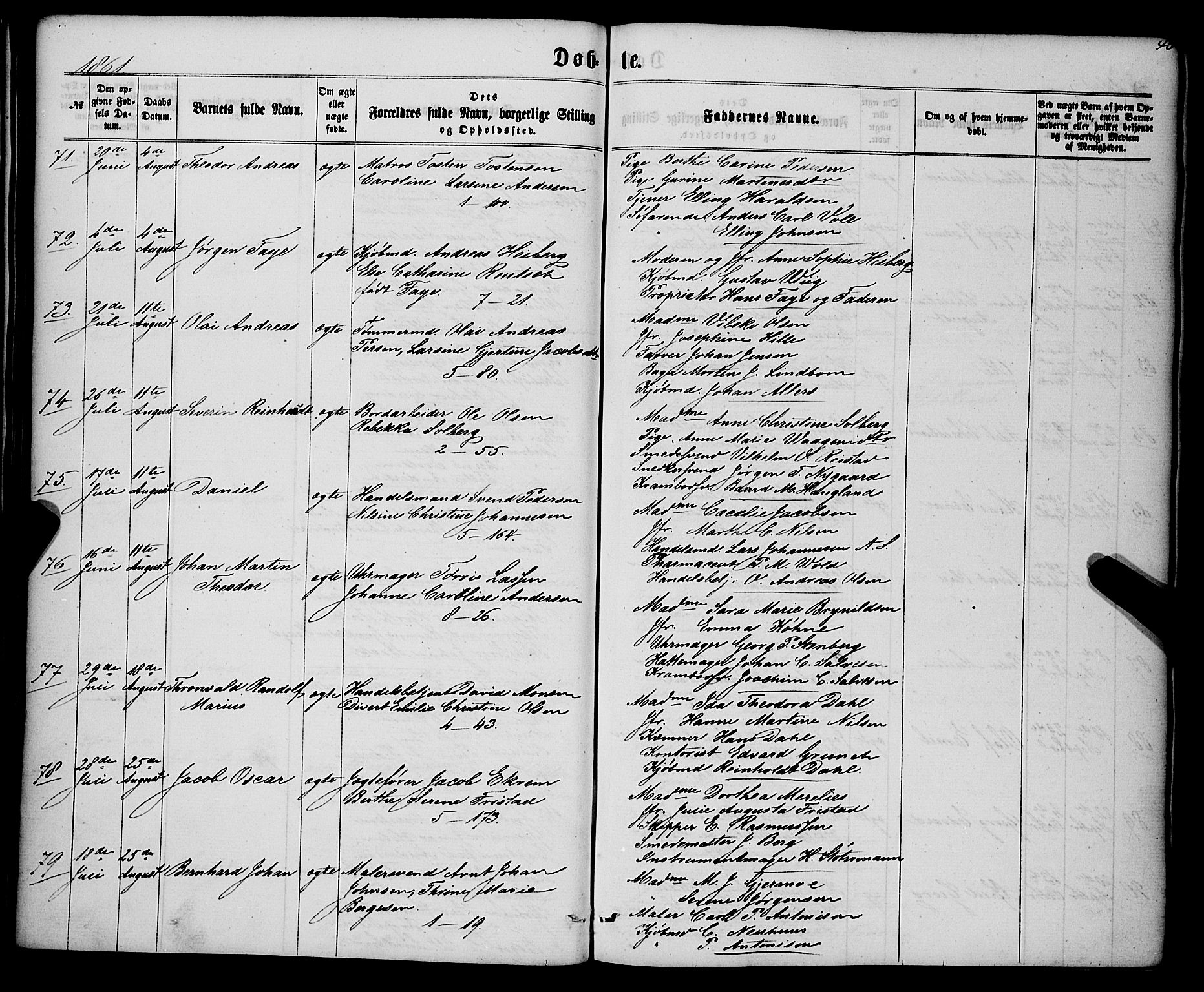 Nykirken Sokneprestembete, AV/SAB-A-77101/H/Haa/L0015: Parish register (official) no. B 2, 1858-1869, p. 45