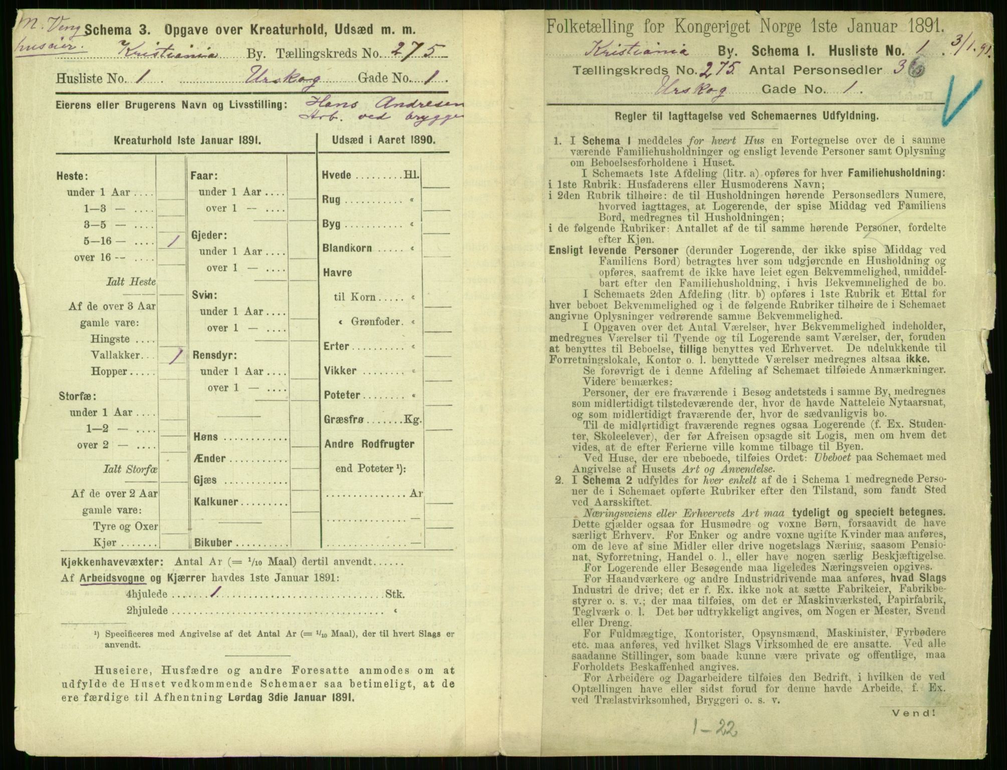 RA, 1891 census for 0301 Kristiania, 1891, p. 166893