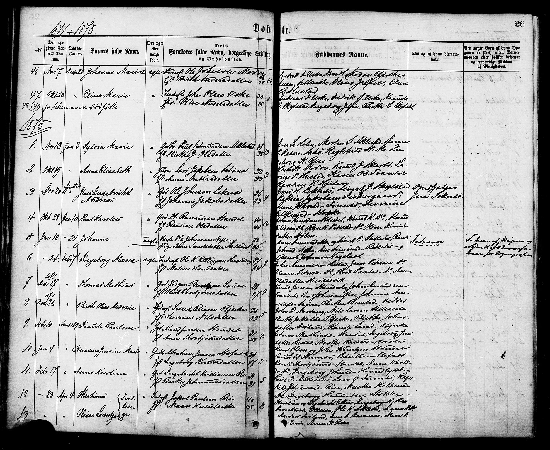 Ministerialprotokoller, klokkerbøker og fødselsregistre - Møre og Romsdal, SAT/A-1454/515/L0210: Parish register (official) no. 515A06, 1868-1885, p. 26