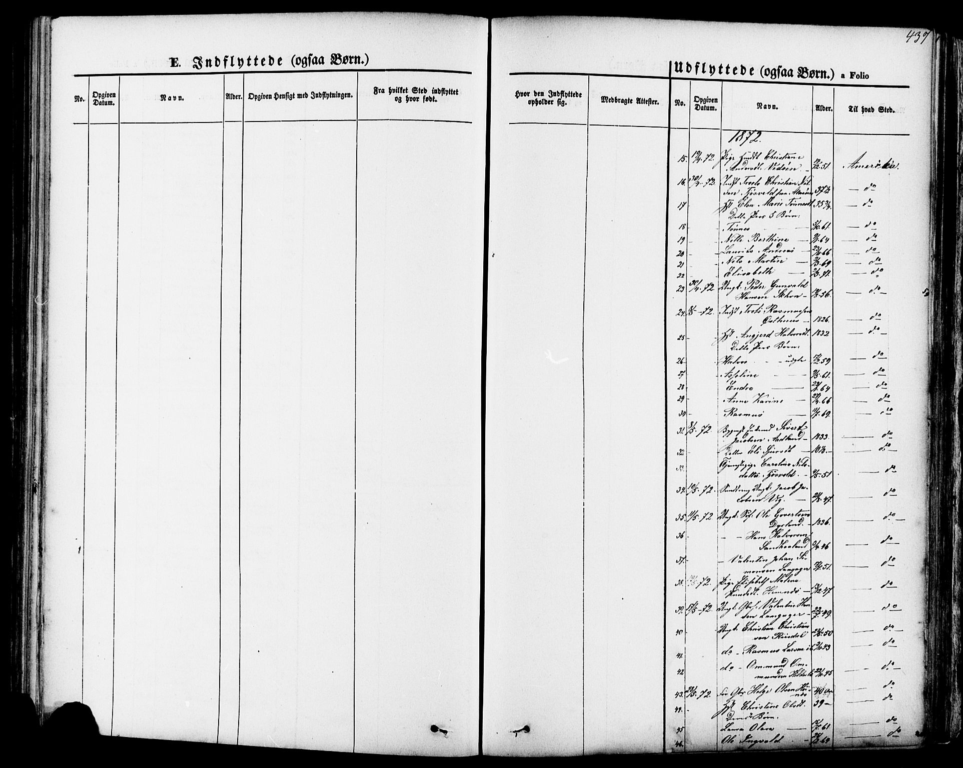 Skudenes sokneprestkontor, SAST/A -101849/H/Ha/Haa/L0006: Parish register (official) no. A 4, 1864-1881, p. 437
