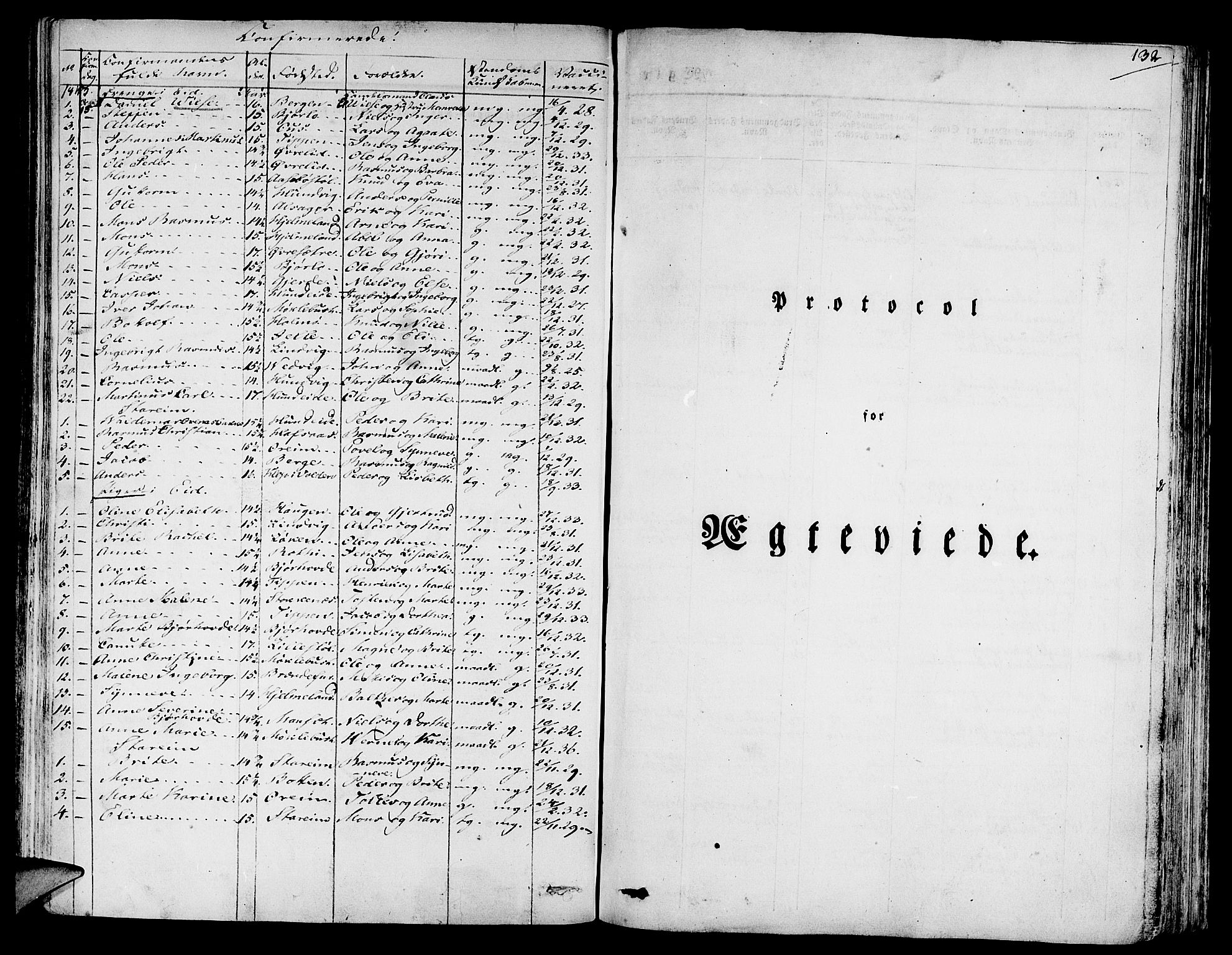 Eid sokneprestembete, AV/SAB-A-82301/H/Haa/Haaa/L0006: Parish register (official) no. A 6, 1831-1843, p. 132