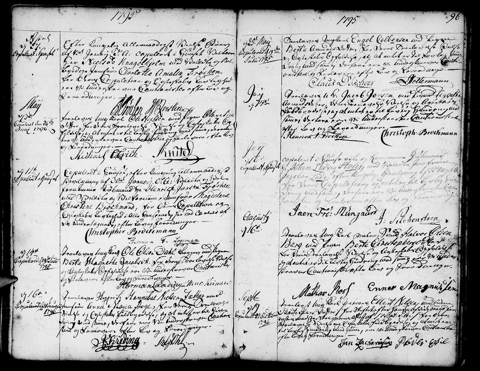 Nykirken Sokneprestembete, SAB/A-77101/H/Haa/L0008: Parish register (official) no. A 8, 1776-1814, p. 96