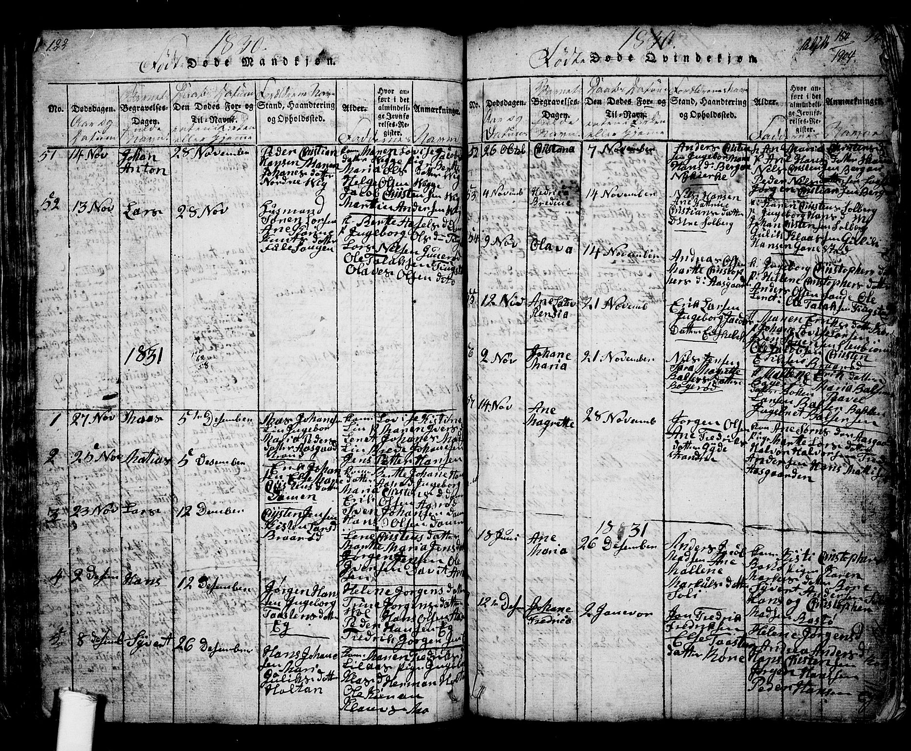 Borre kirkebøker, AV/SAKO-A-338/G/Ga/L0001: Parish register (copy) no. I 1, 1815-1851, p. 122-123