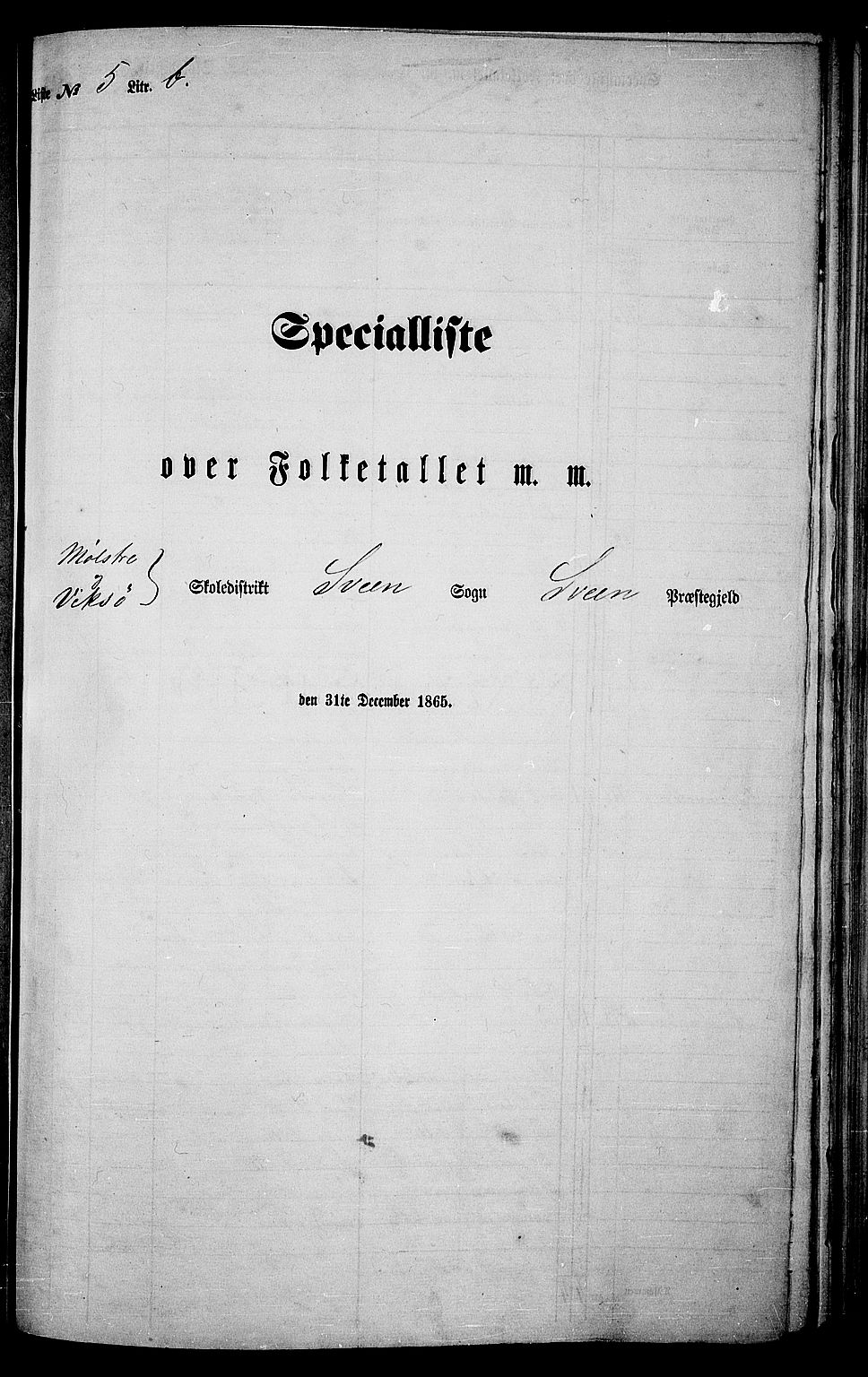 RA, 1865 census for Sveio, 1865, p. 129