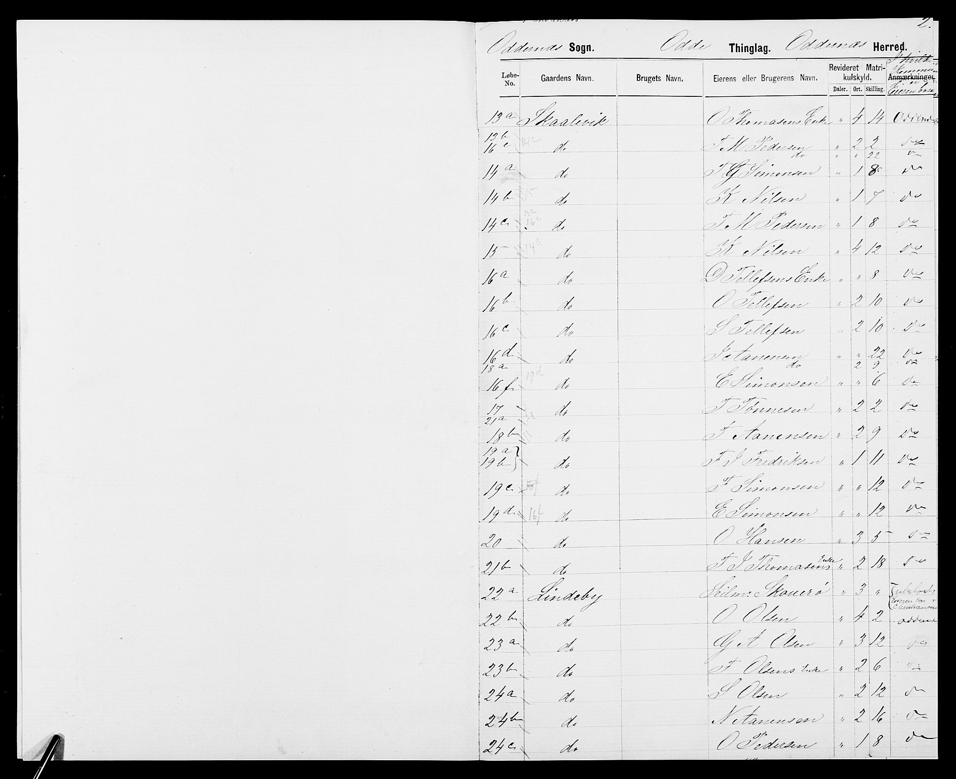 SAK, 1875 census for 1012P Oddernes, 1875, p. 6