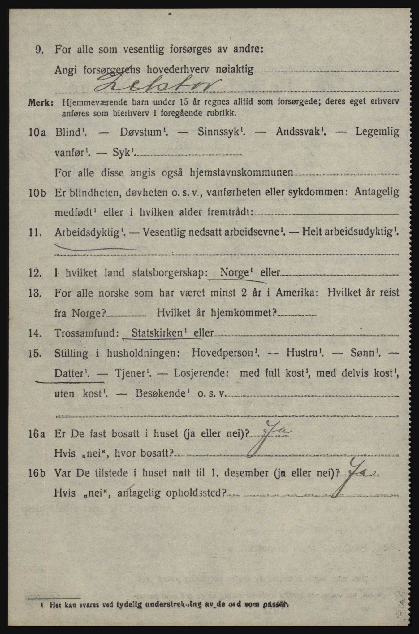 SAO, 1920 census for Skjeberg, 1920, p. 14764