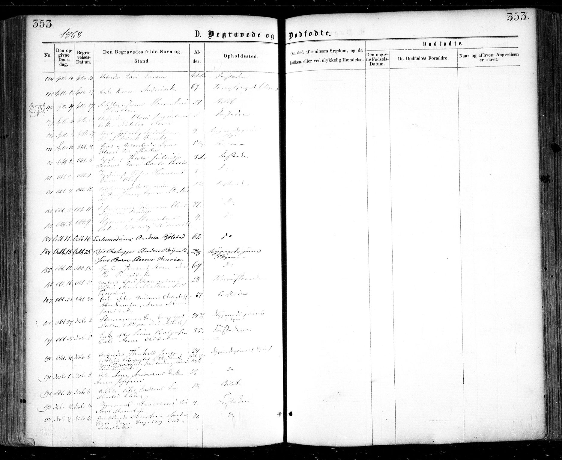 Glemmen prestekontor Kirkebøker, SAO/A-10908/F/Fa/L0008: Parish register (official) no. 8, 1862-1871, p. 353