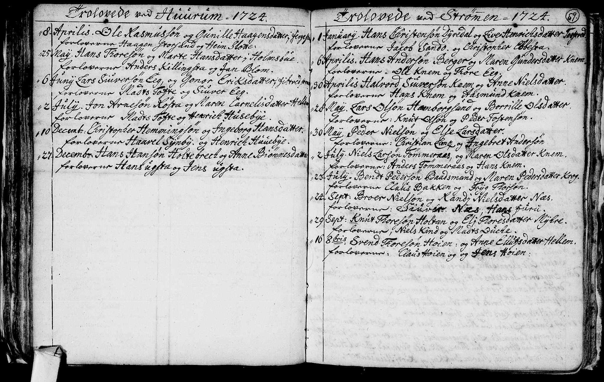 Hurum kirkebøker, SAKO/A-229/F/Fa/L0001: Parish register (official) no. 1, 1715-1732, p. 59