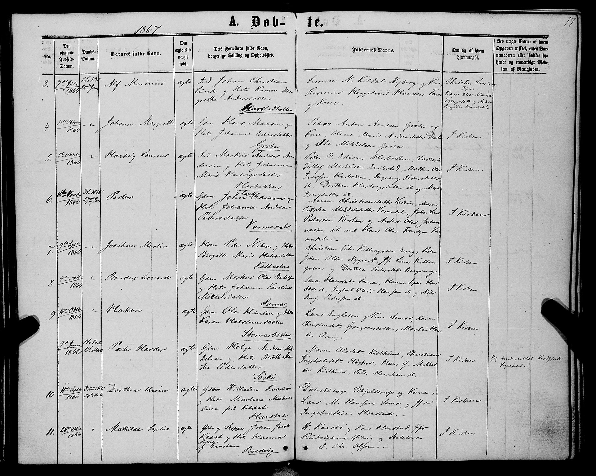 Trondenes sokneprestkontor, AV/SATØ-S-1319/H/Ha/L0012kirke: Parish register (official) no. 12, 1863-1870, p. 77