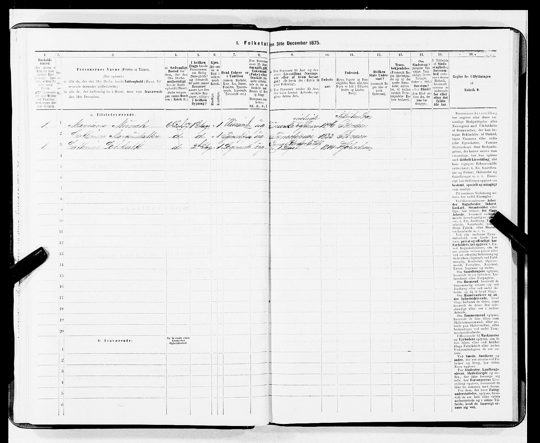 SAB, 1875 census for 1301 Bergen, 1875, p. 1237