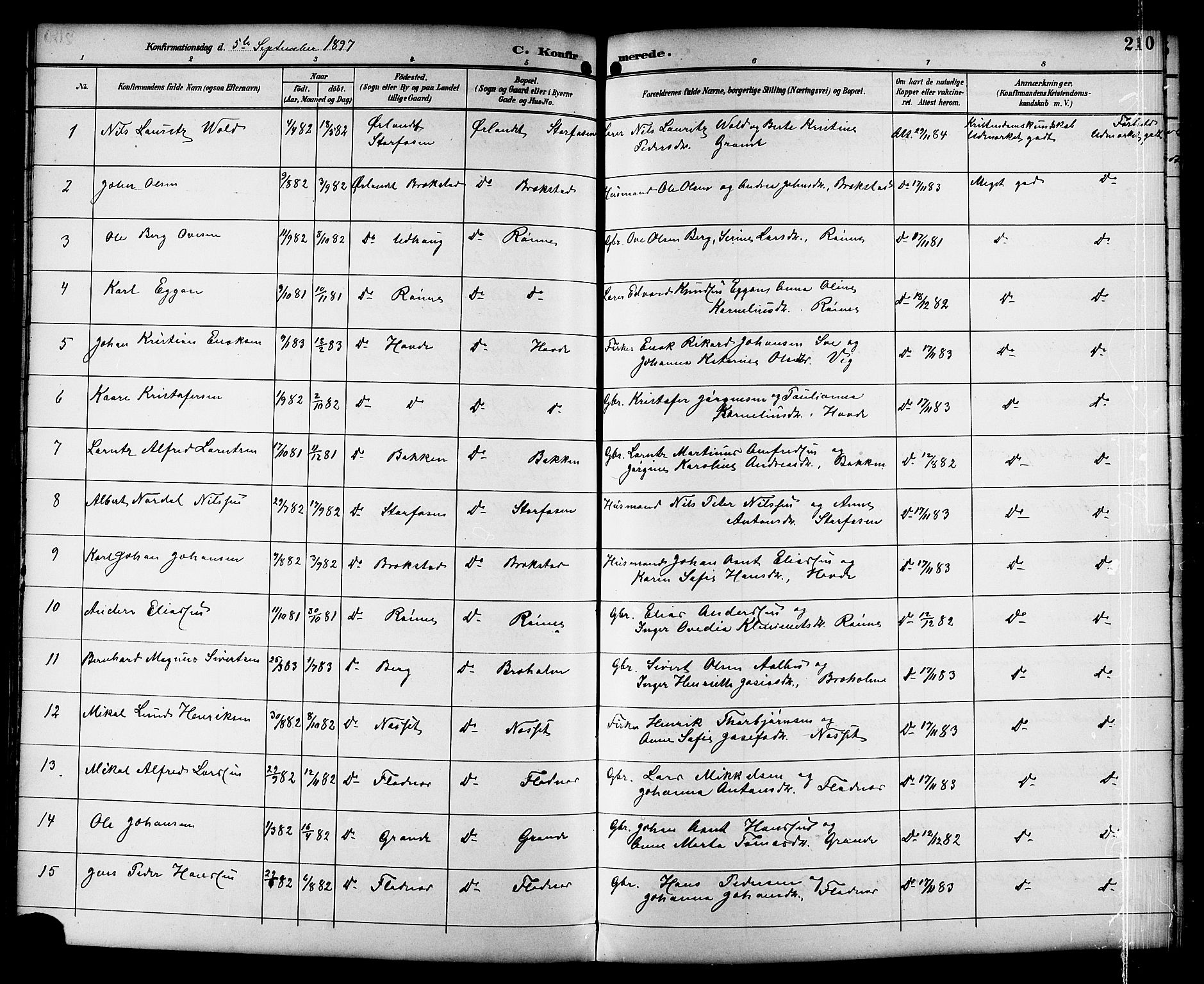 Ministerialprotokoller, klokkerbøker og fødselsregistre - Sør-Trøndelag, SAT/A-1456/659/L0746: Parish register (copy) no. 659C03, 1893-1912, p. 210