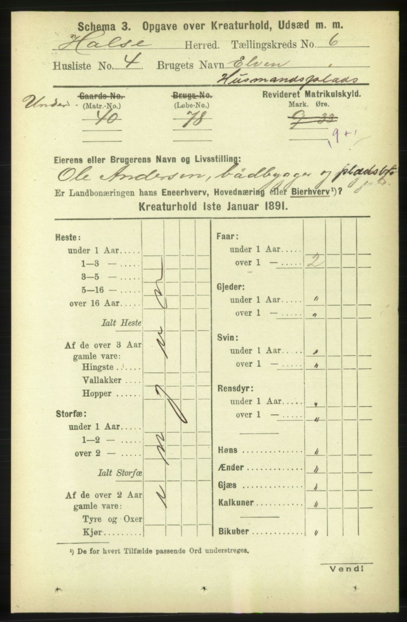 RA, 1891 census for 1571 Halsa, 1891, p. 2214