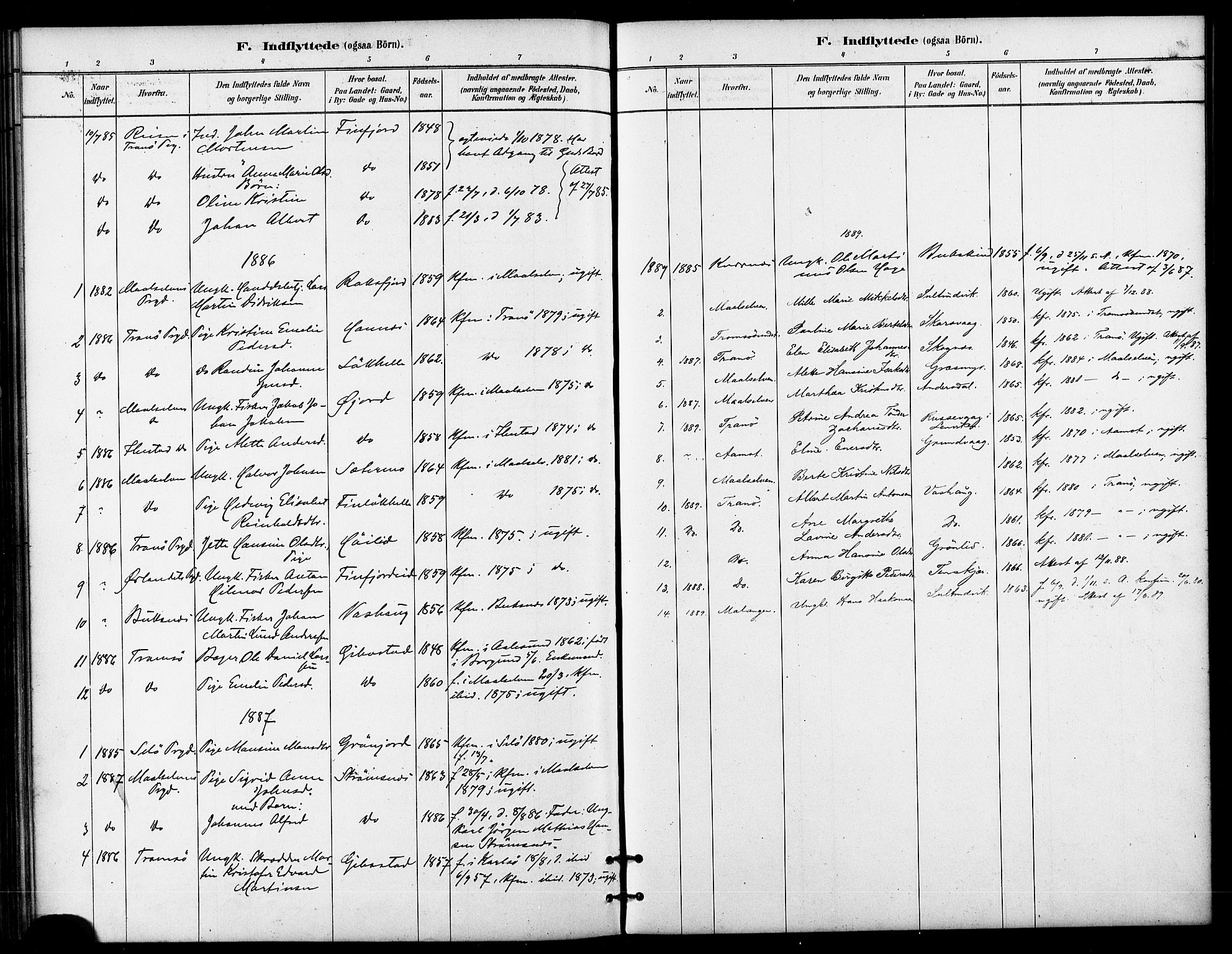 Lenvik sokneprestembete, AV/SATØ-S-1310/H/Ha/Haa/L0011kirke: Parish register (official) no. 11, 1880-1889