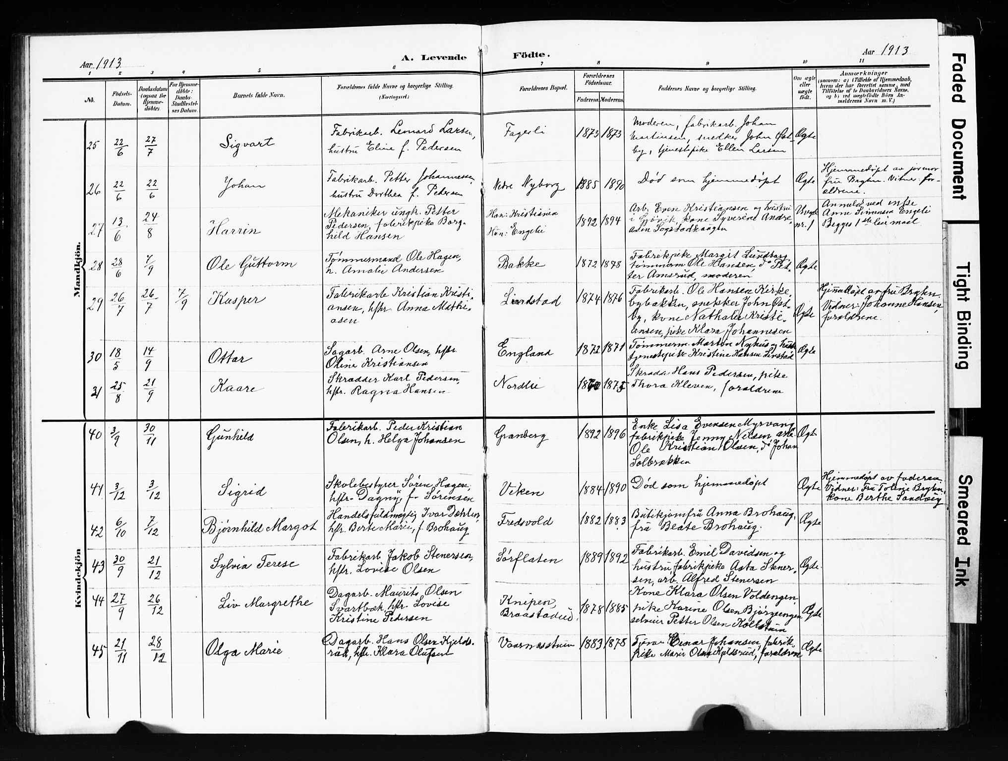 Vardal prestekontor, SAH/PREST-100/H/Ha/Hab/L0013: Parish register (copy) no. 13, 1904-1915