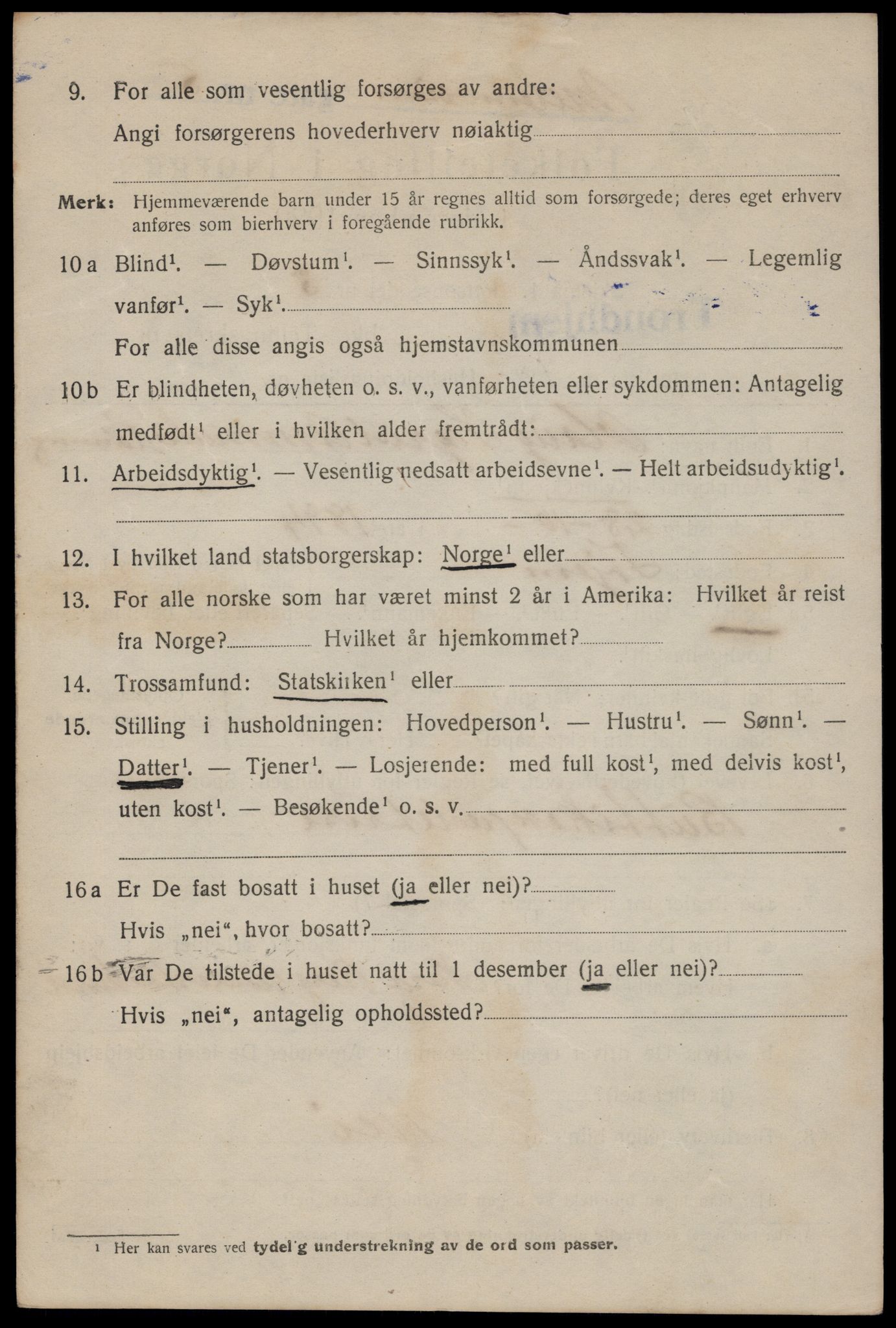 SAT, 1920 census for Trondheim, 1920, p. 122239