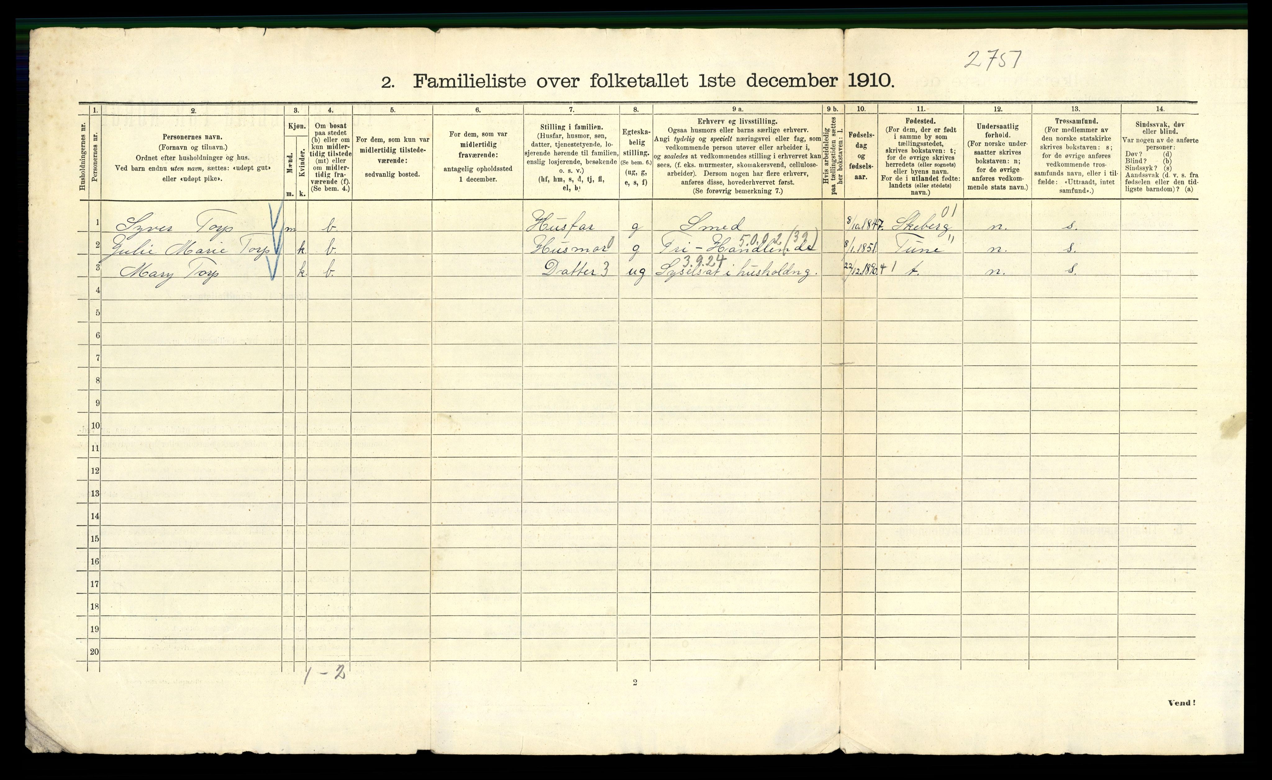 RA, 1910 census for Kristiania, 1910, p. 116874