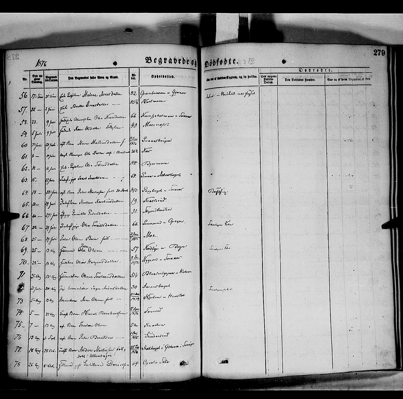 Grue prestekontor, AV/SAH-PREST-036/H/Ha/Haa/L0011: Parish register (official) no. 11, 1873-1880, p. 279