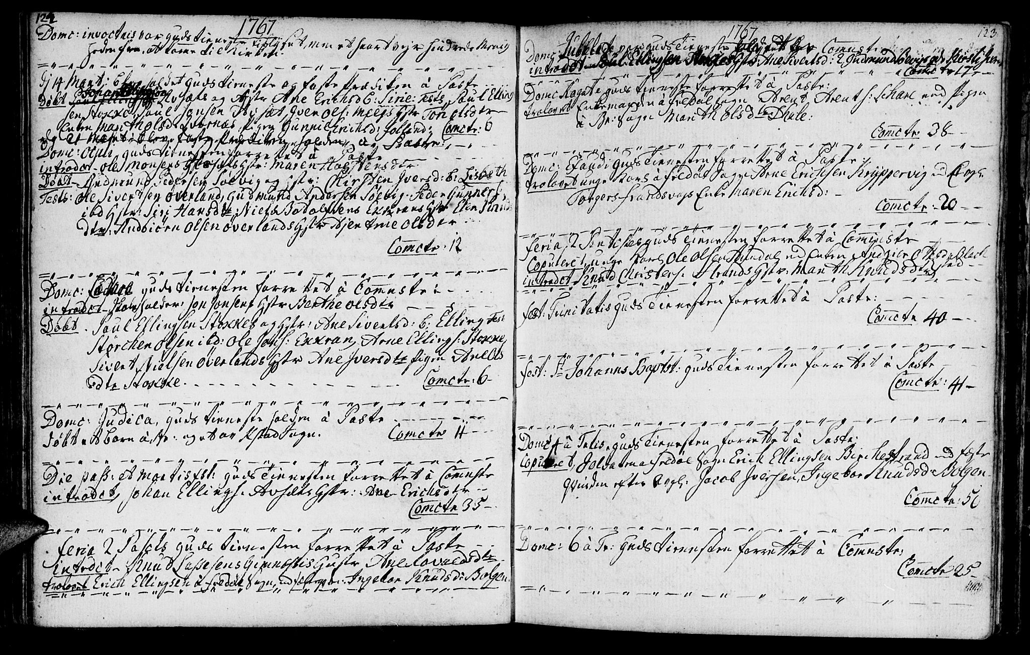 Ministerialprotokoller, klokkerbøker og fødselsregistre - Møre og Romsdal, SAT/A-1454/568/L0798: Parish register (official) no. 568A07, 1753-1780, p. 122-123