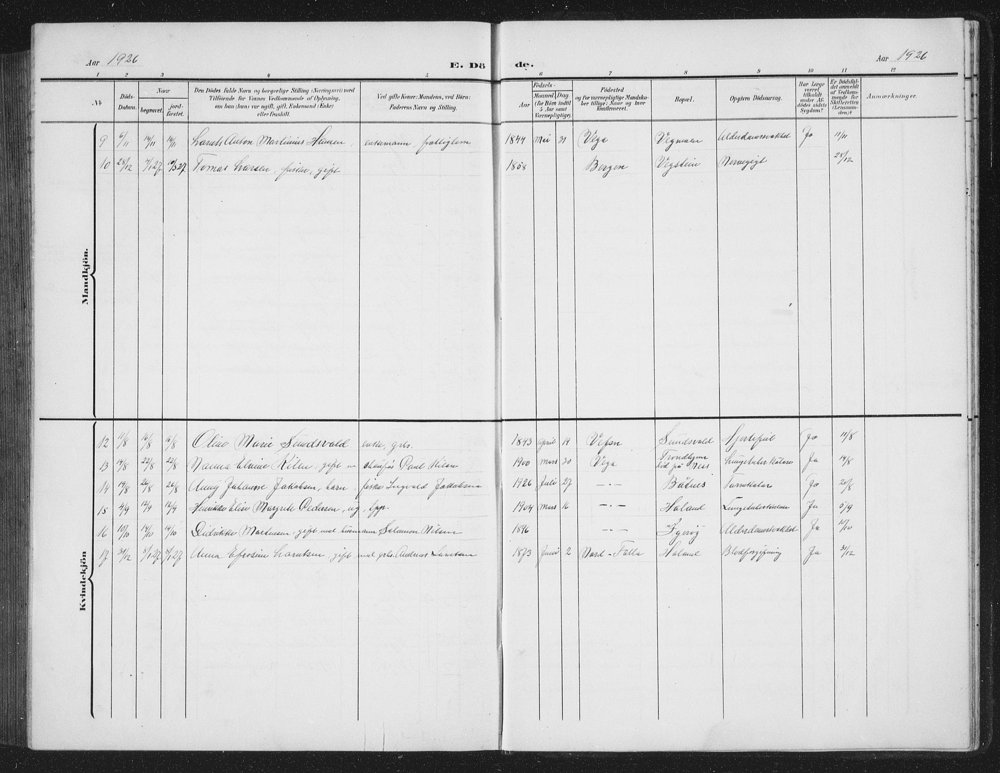 Ministerialprotokoller, klokkerbøker og fødselsregistre - Nordland, AV/SAT-A-1459/816/L0254: Parish register (copy) no. 816C04, 1905-1934