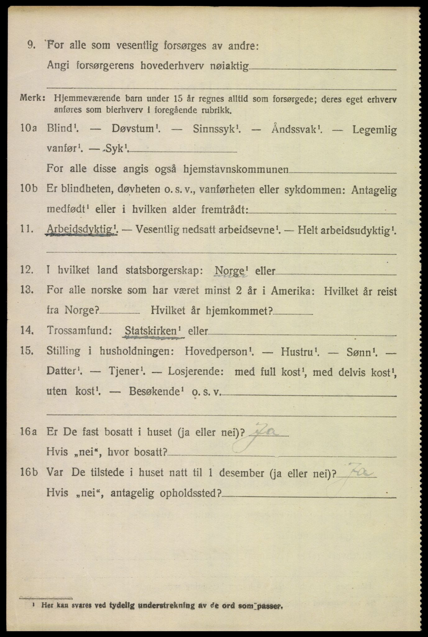 SAH, 1920 census for Kvikne, 1920, p. 2811