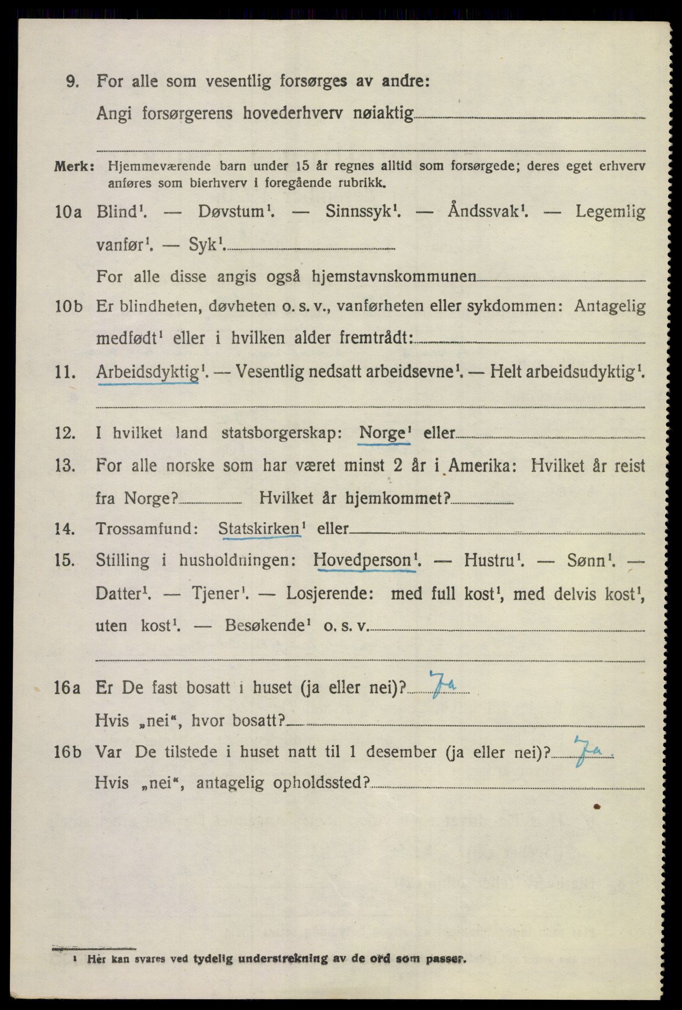 SAKO, 1920 census for Flesberg, 1920, p. 3042