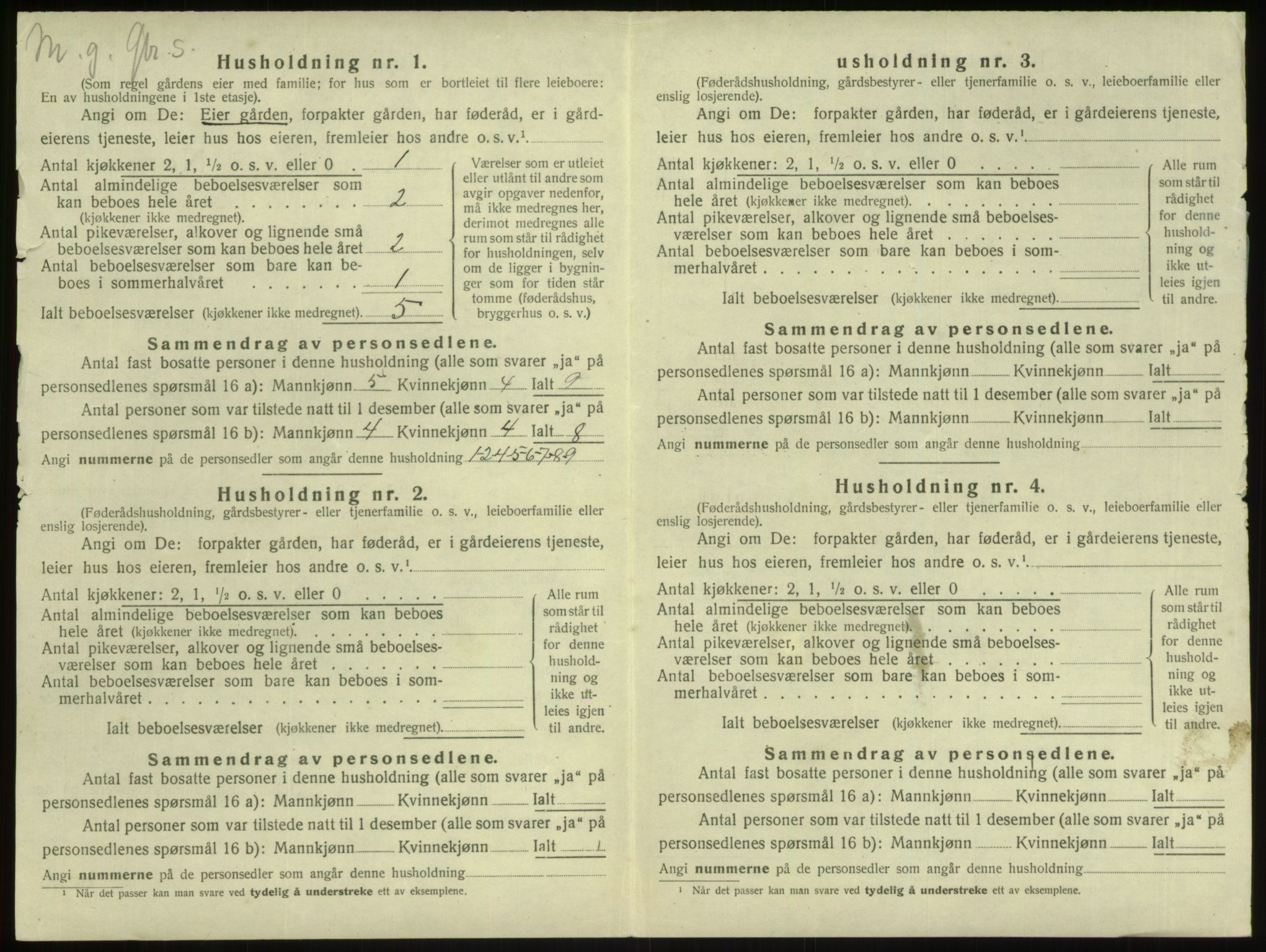 SAB, 1920 census for Lindås, 1920, p. 470