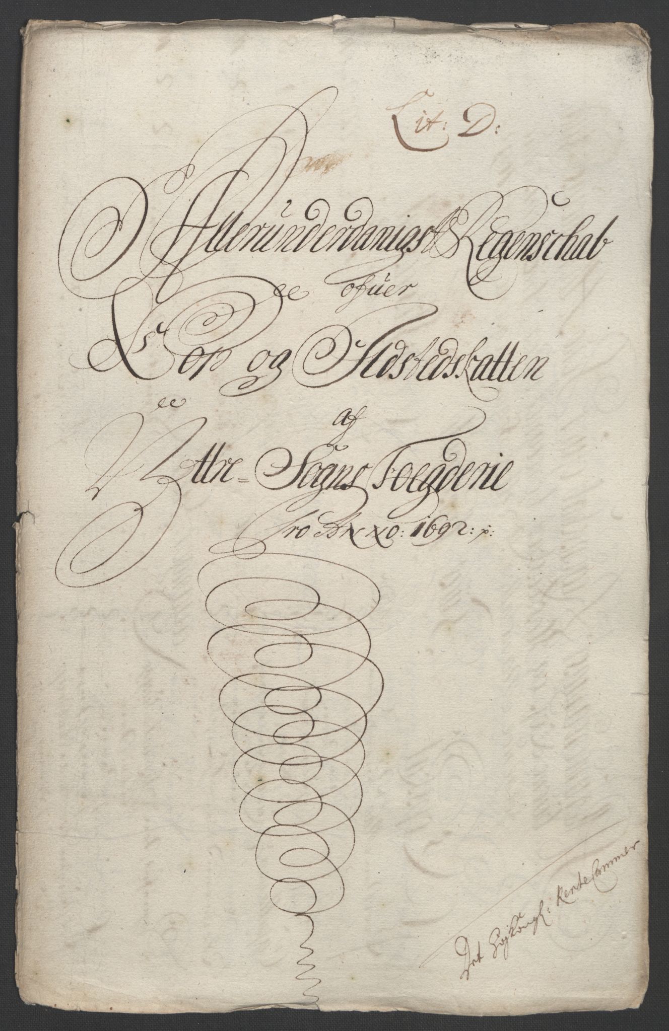Rentekammeret inntil 1814, Reviderte regnskaper, Fogderegnskap, RA/EA-4092/R52/L3306: Fogderegnskap Sogn, 1691-1692, p. 345