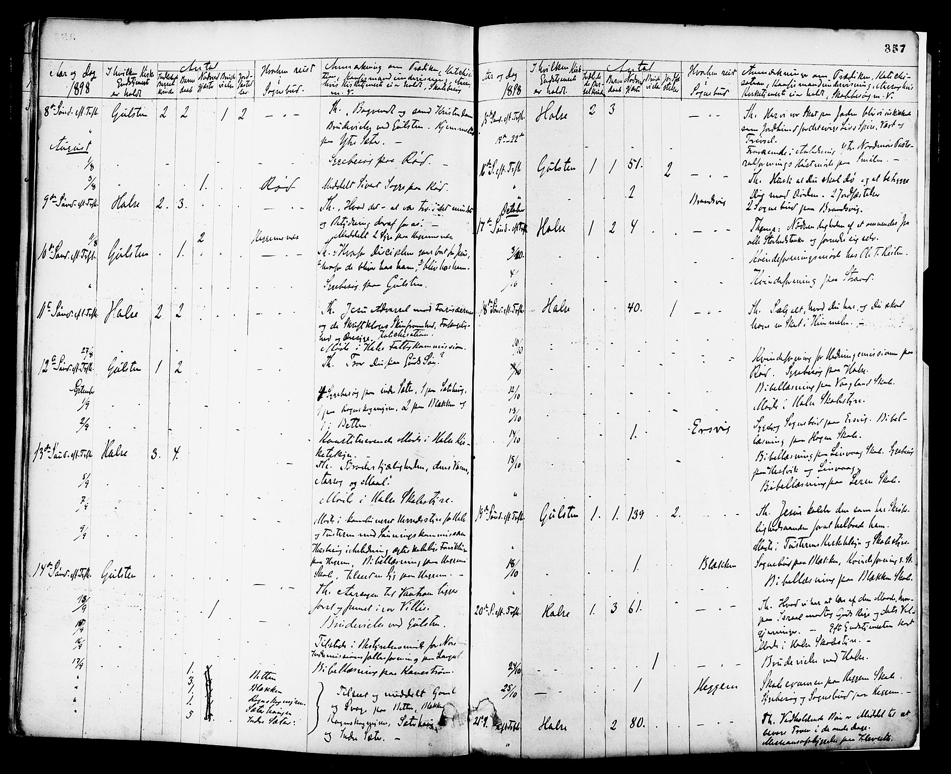 Ministerialprotokoller, klokkerbøker og fødselsregistre - Møre og Romsdal, AV/SAT-A-1454/576/L0885: Parish register (official) no. 576A03, 1880-1898, p. 357