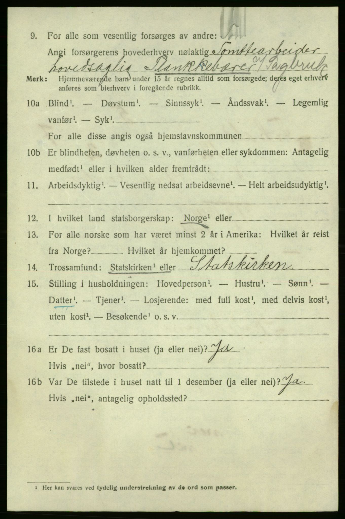 SAO, 1920 census for Fredrikshald, 1920, p. 14045