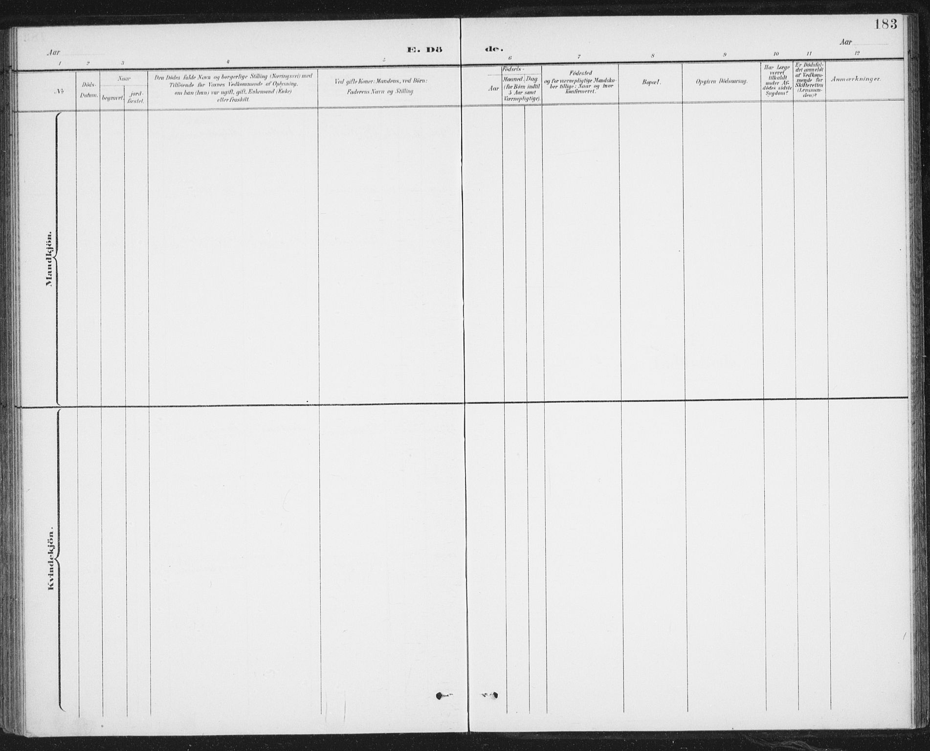 Ministerialprotokoller, klokkerbøker og fødselsregistre - Nordland, AV/SAT-A-1459/899/L1437: Parish register (official) no. 899A05, 1897-1908, p. 183