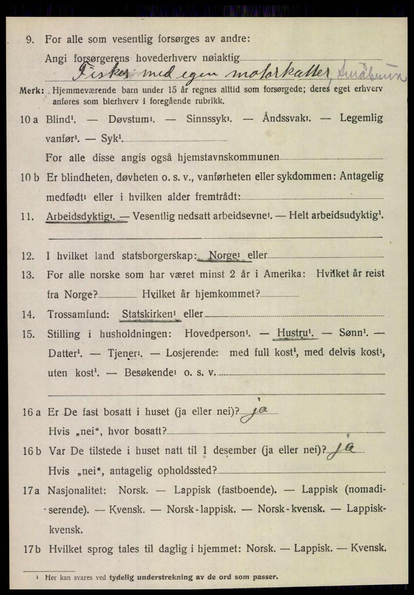 SAT, 1920 census for Kjerringøy, 1920, p. 1178