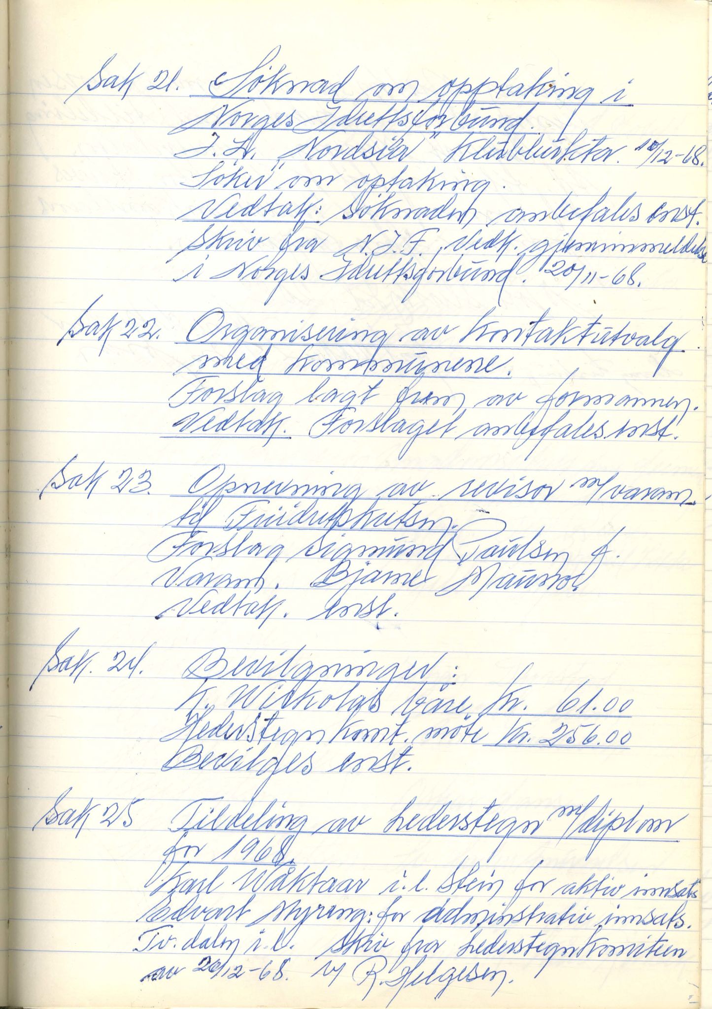 Vest-Finnmark Idrettskrets, FMFB/A-1042/A/Aa/L0003: Møteprotokoll for styre, kretsting og arbeidsutvalg, 1961-1971, p. 222