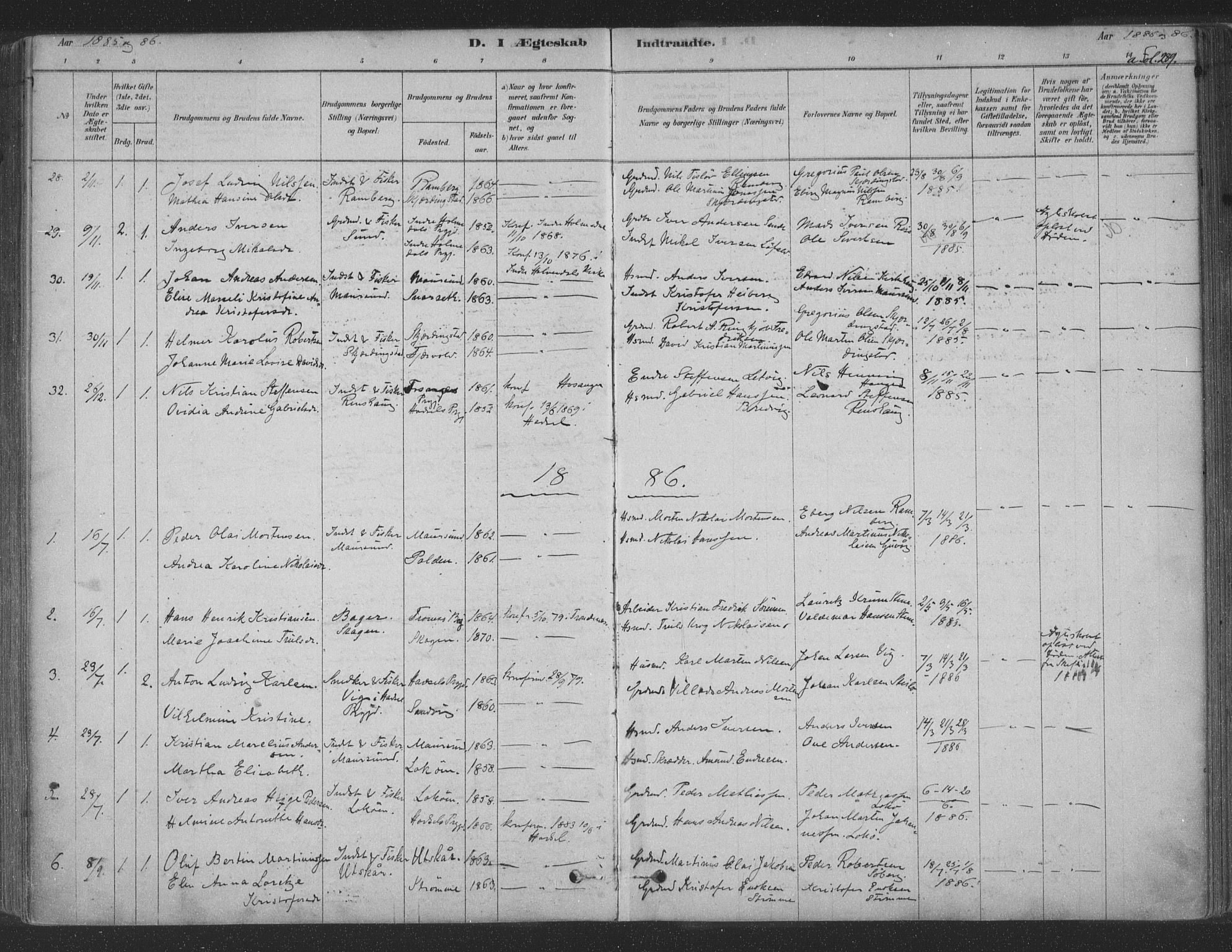 Ministerialprotokoller, klokkerbøker og fødselsregistre - Nordland, AV/SAT-A-1459/891/L1302: Parish register (official) no. 891A07, 1878-1895, p. 289