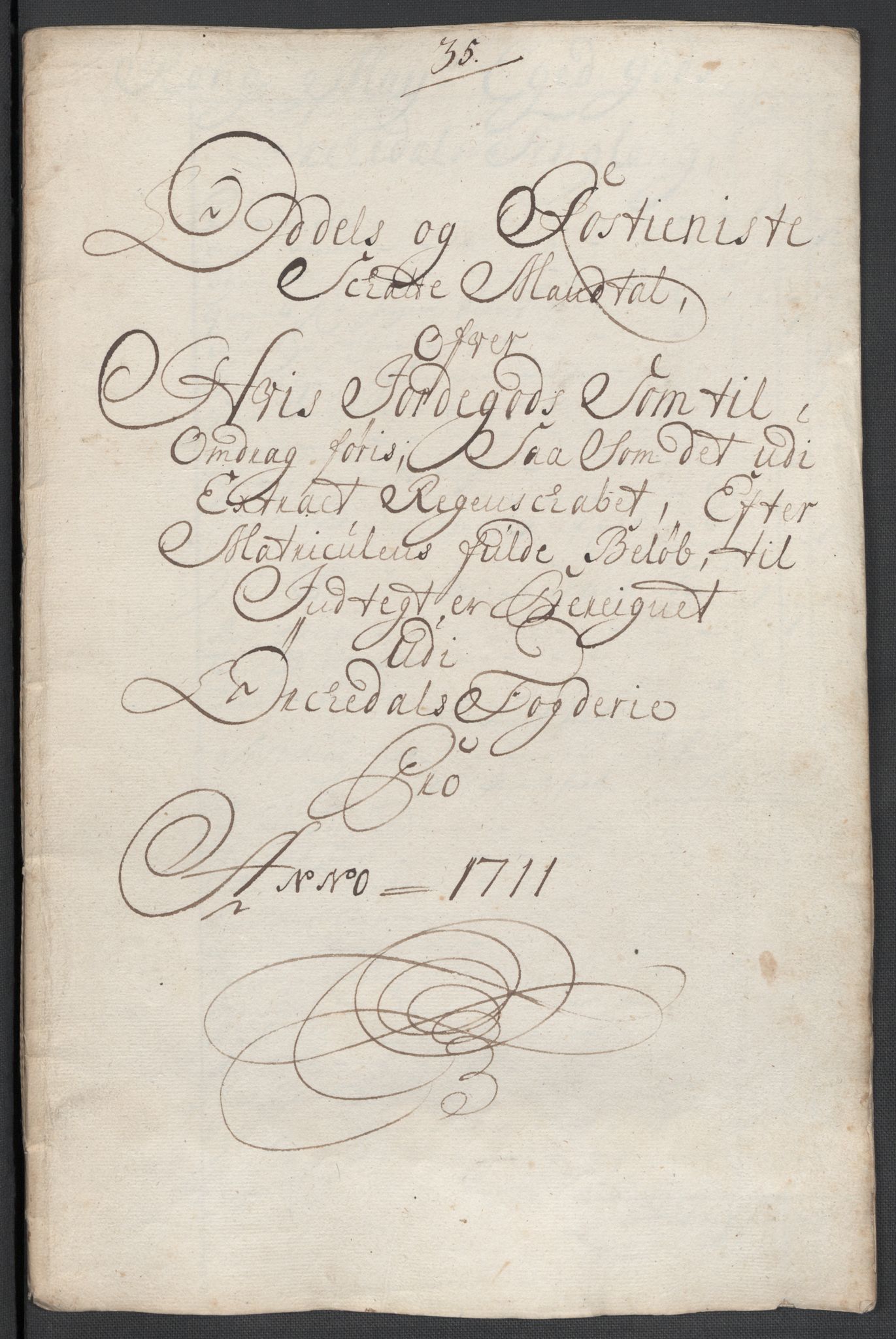 Rentekammeret inntil 1814, Reviderte regnskaper, Fogderegnskap, AV/RA-EA-4092/R60/L3962: Fogderegnskap Orkdal og Gauldal, 1711, p. 260