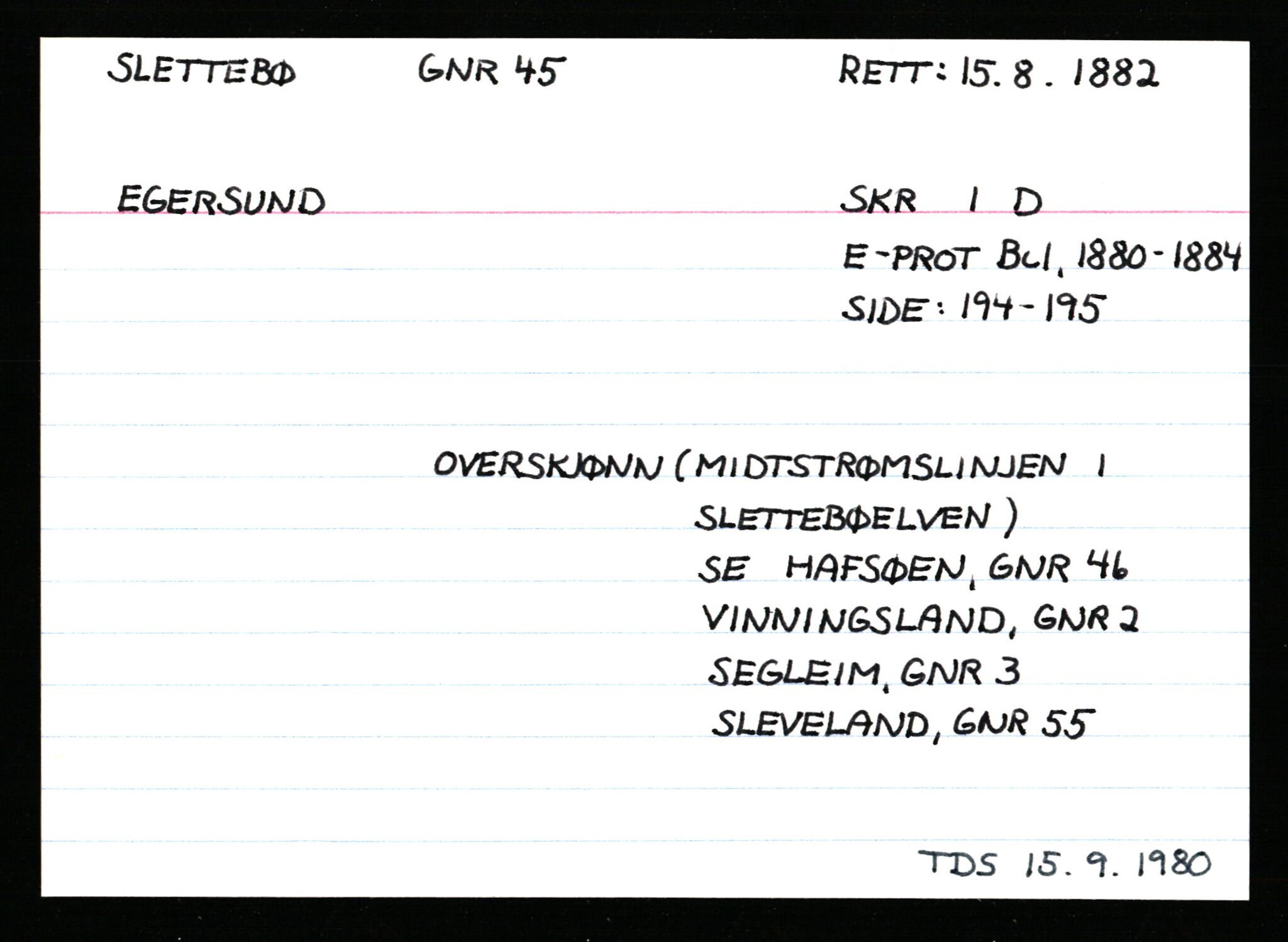 Statsarkivet i Stavanger, AV/SAST-A-101971/03/Y/Ym/L0053: Åstedskort sortert etter gårdsnavn: Skudeneshavn - Solbjør, 1600-1950, p. 320