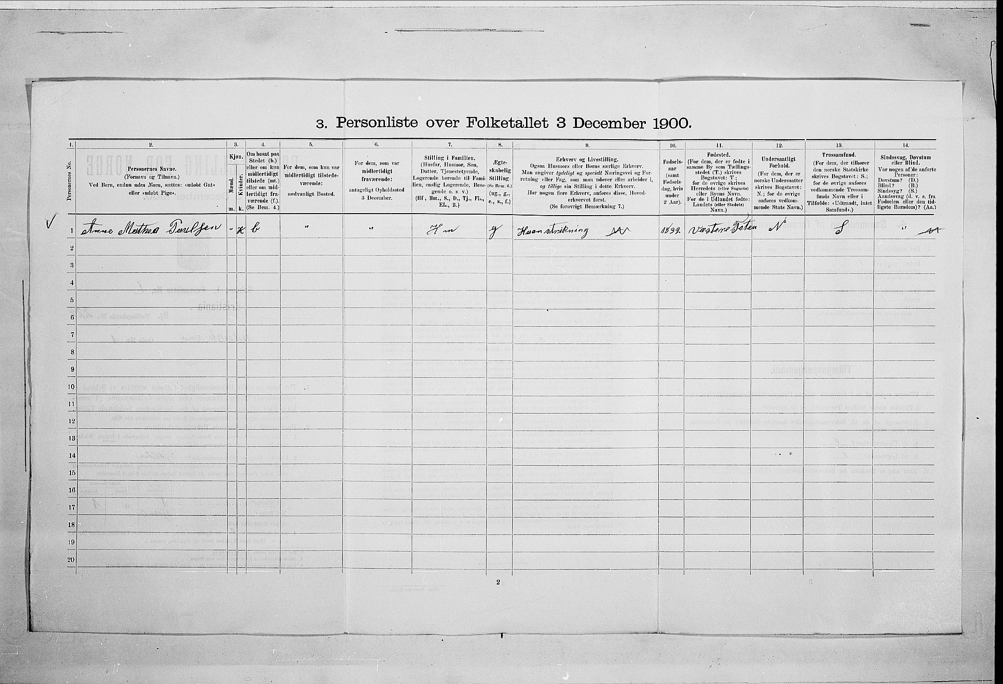 SAO, 1900 census for Kristiania, 1900, p. 106645