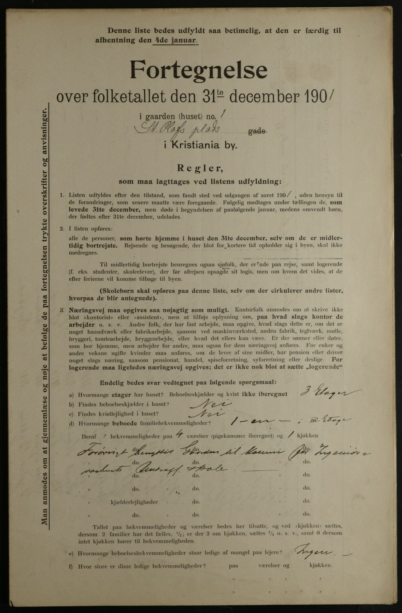 OBA, Municipal Census 1901 for Kristiania, 1901, p. 13691