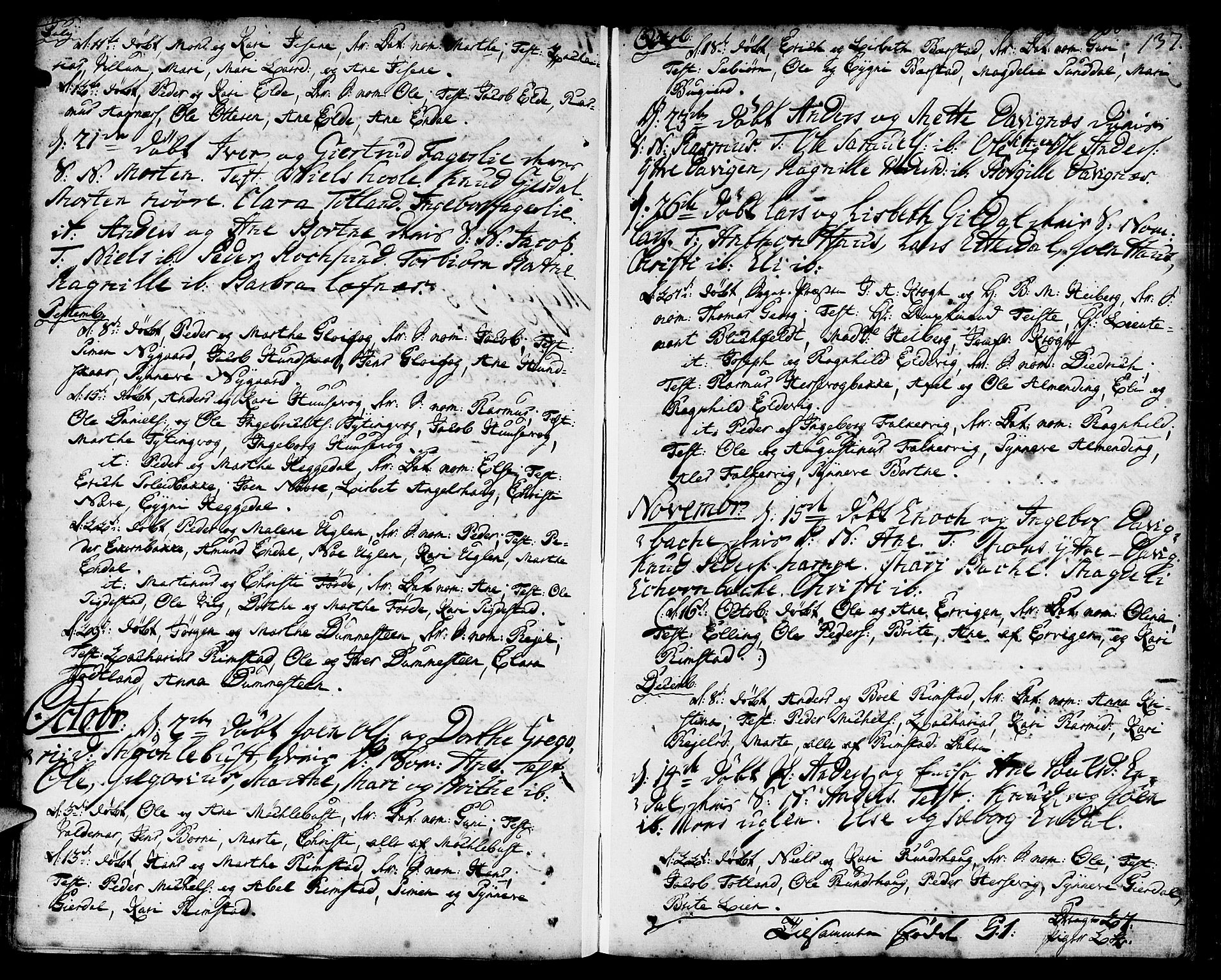 Davik sokneprestembete, SAB/A-79701/H/Haa/Haaa/L0002: Parish register (official) no. A 2, 1742-1816, p. 137